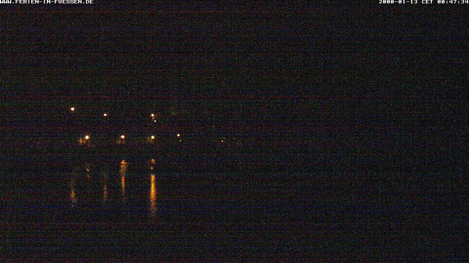 Archiv Foto Webcam Füssen: Blick auf Lech und Hohes Schloss