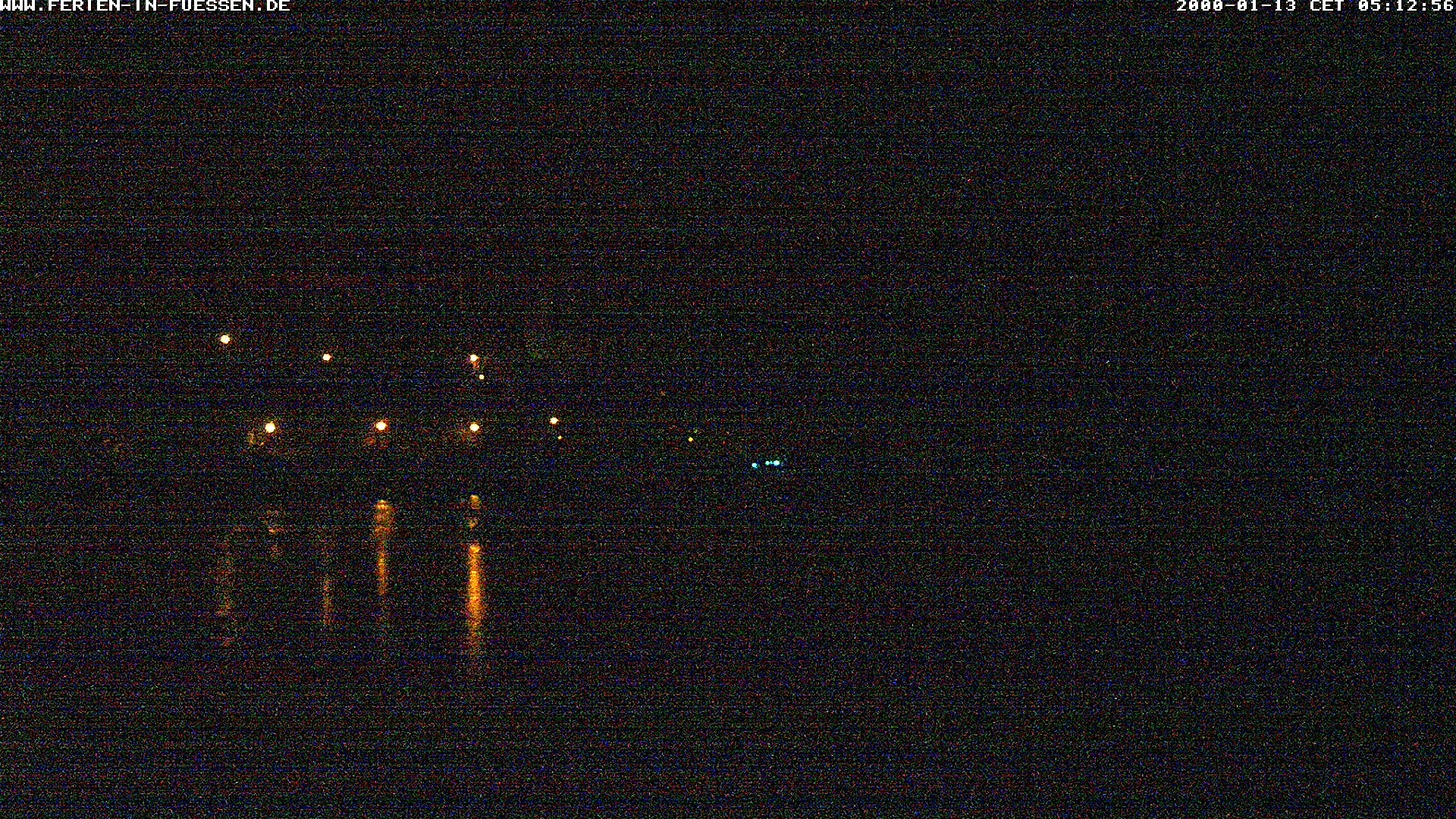 Archiv Foto Webcam Füssen: Blick auf Lech und Hohes Schloss