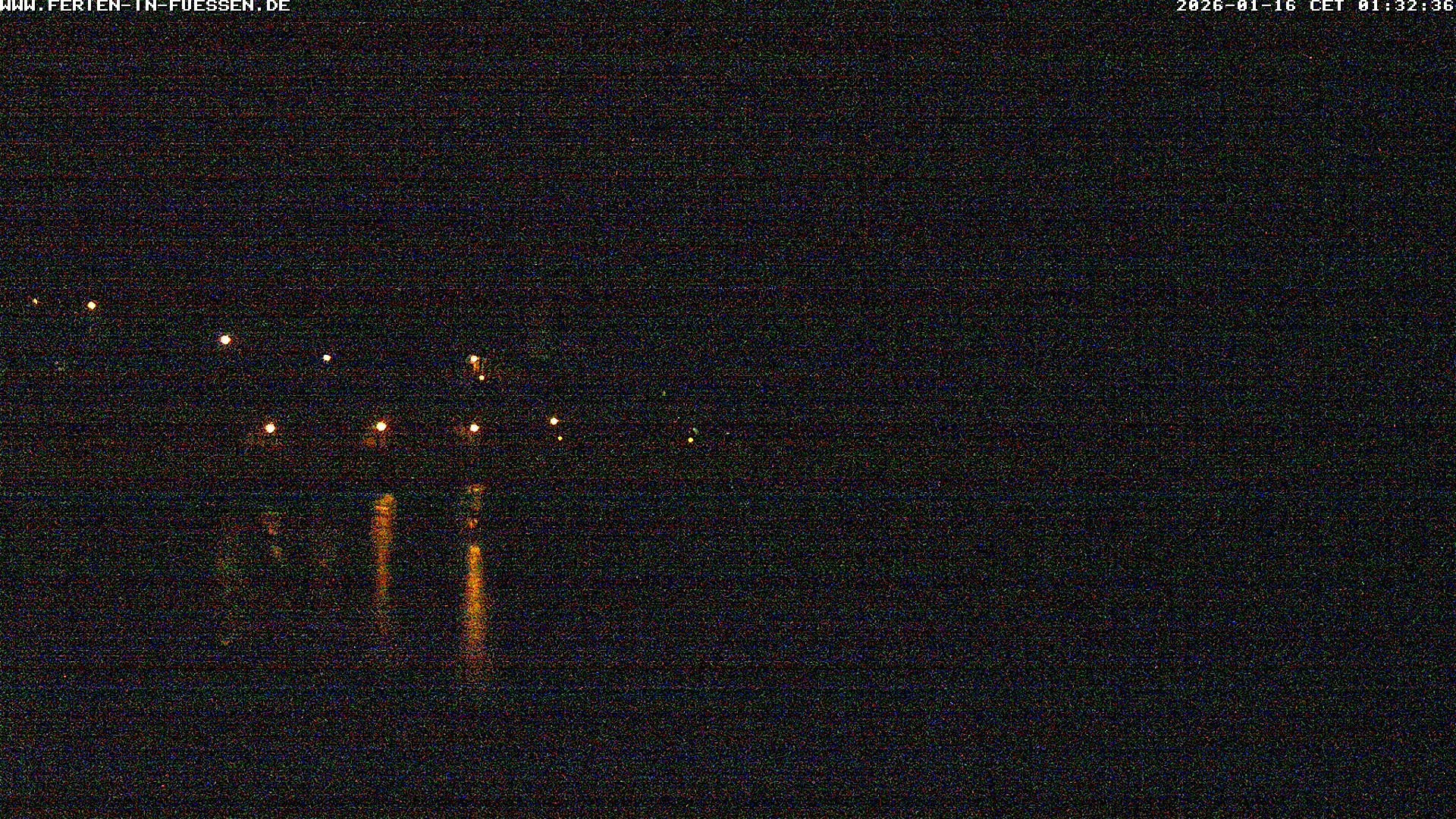 Archiv Foto Webcam Füssen: Blick auf Lech und Hohes Schloss