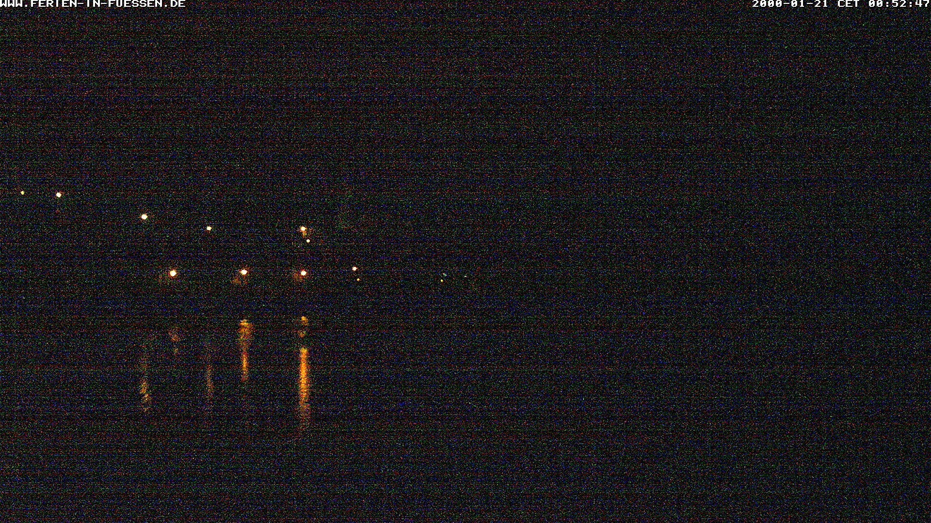 Archiv Foto Webcam Füssen: Blick auf Lech und Hohes Schloss