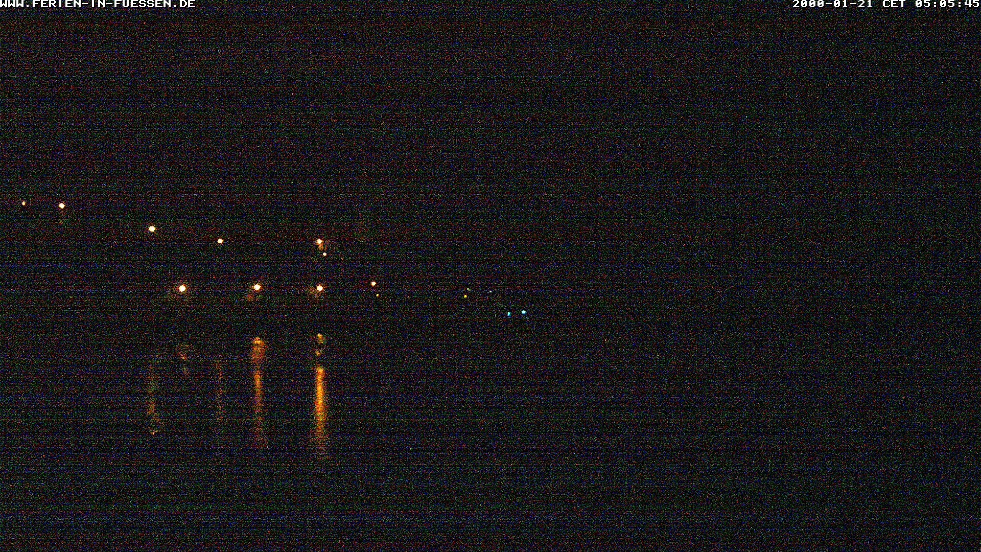 Archiv Foto Webcam Füssen: Blick auf Lech und Hohes Schloss