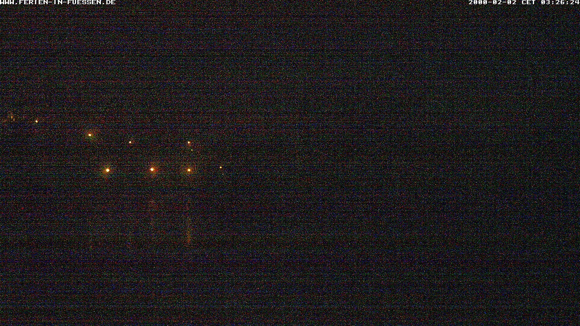 Archiv Foto Webcam Füssen: Blick auf Lech und Hohes Schloss