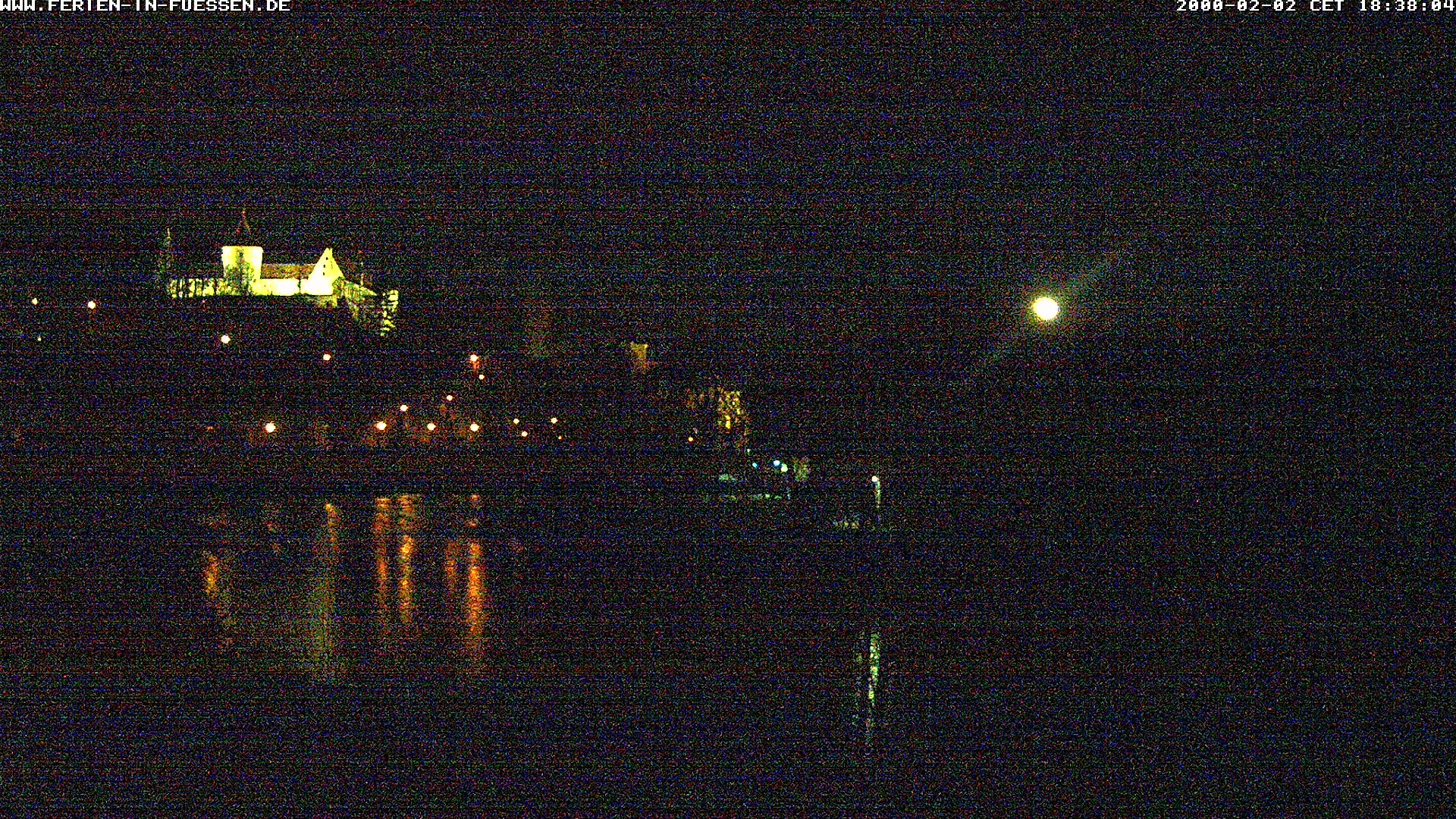 Archiv Foto Webcam Füssen: Blick auf Lech und Hohes Schloss