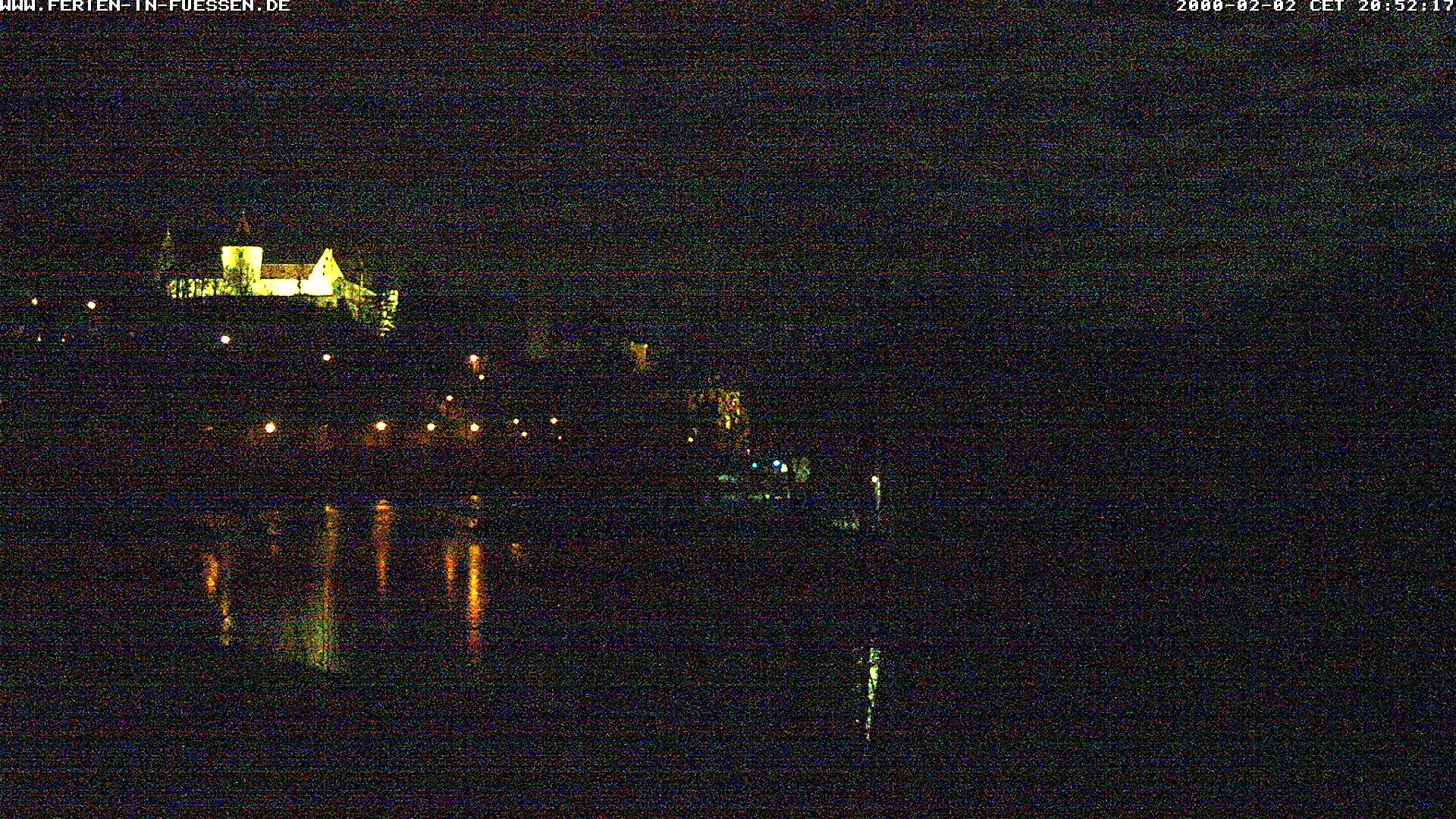 Archiv Foto Webcam Füssen: Blick auf Lech und Hohes Schloss