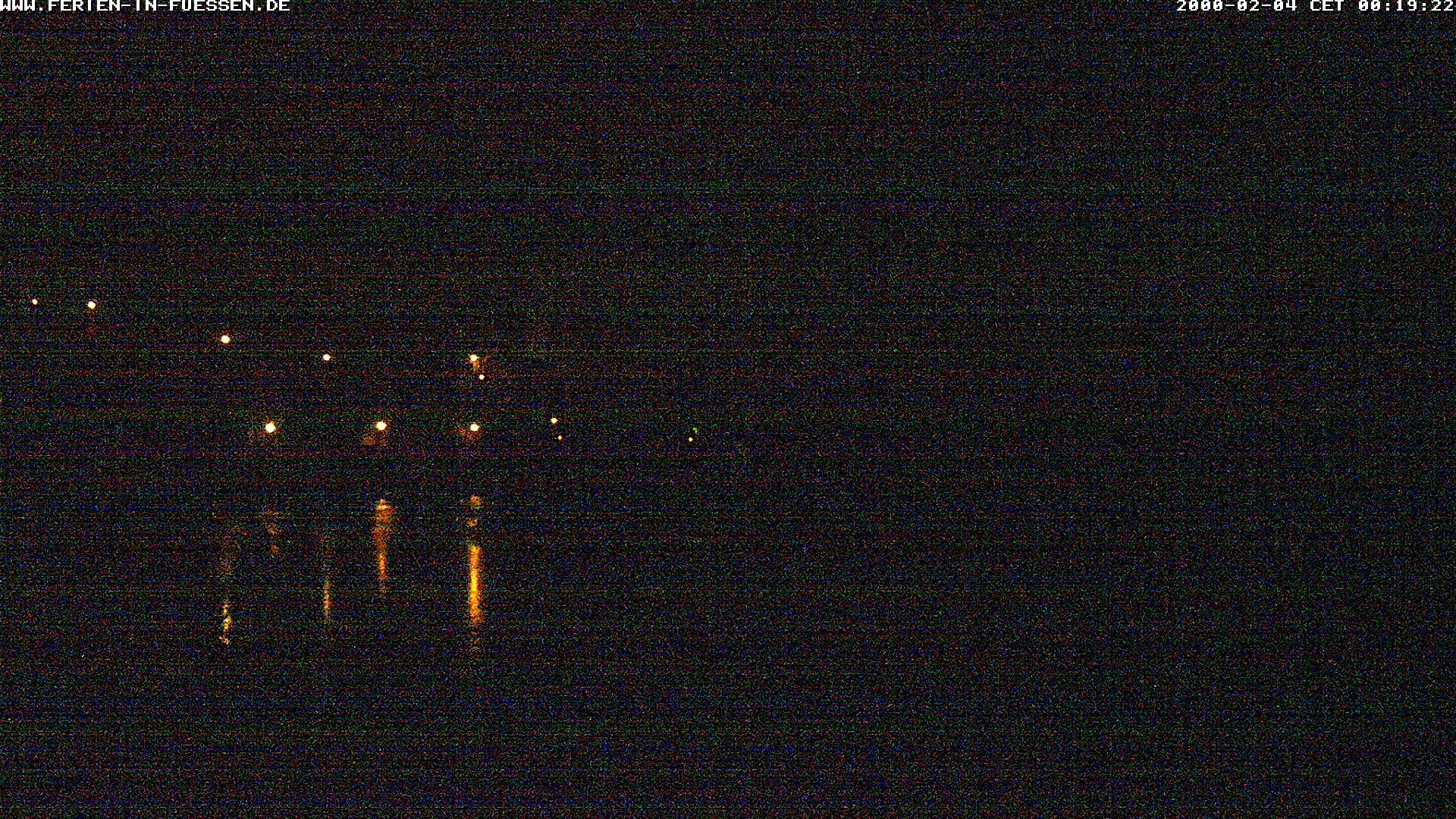 Archiv Foto Webcam Füssen: Blick auf Lech und Hohes Schloss