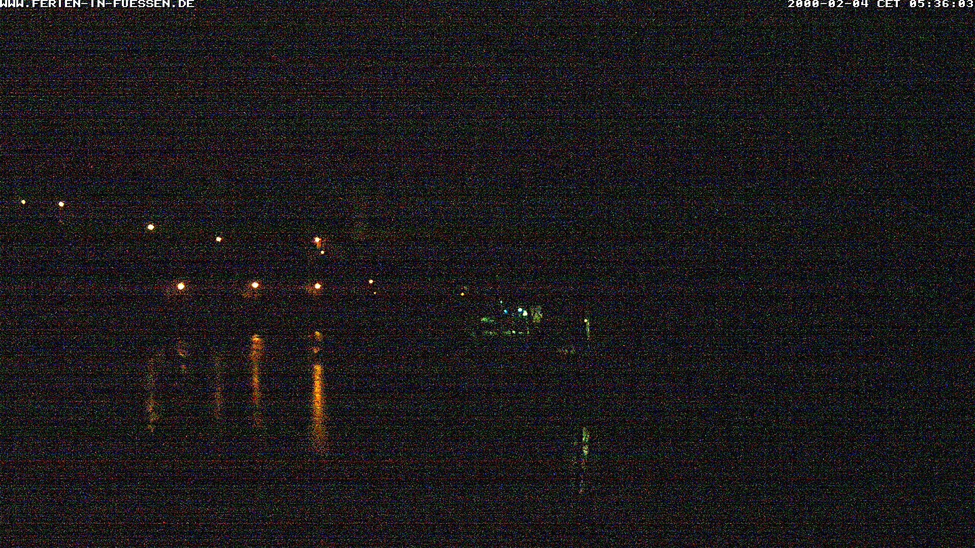 Archiv Foto Webcam Füssen: Blick auf Lech und Hohes Schloss