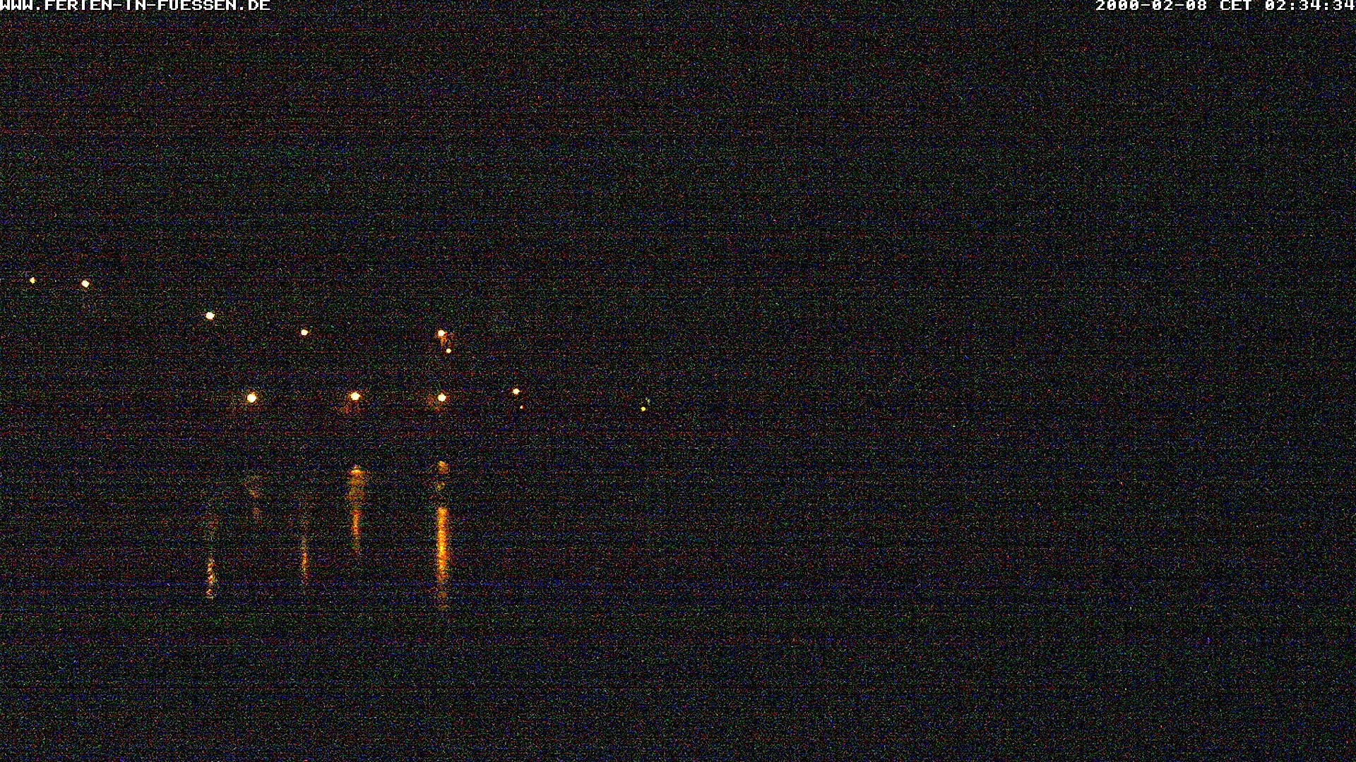 Archiv Foto Webcam Füssen: Blick auf Lech und Hohes Schloss