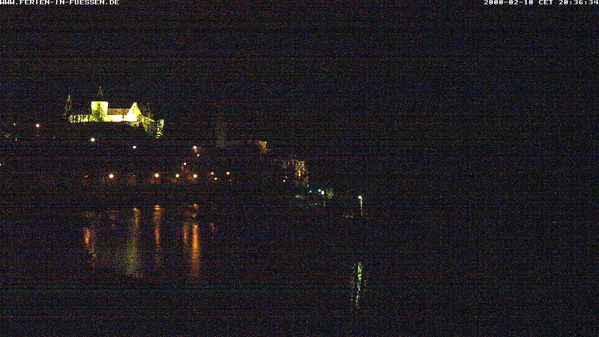 Archiv Foto Webcam Füssen: Blick auf Lech und Hohes Schloss