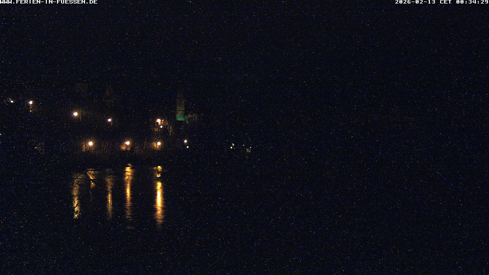 Archiv Foto Webcam Füssen: Blick auf Lech und Hohes Schloss