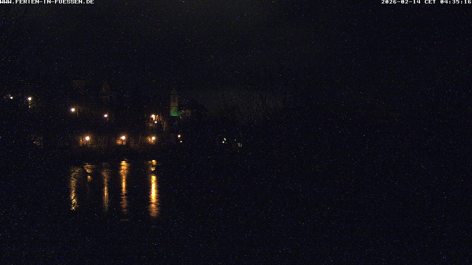 Archiv Foto Webcam Füssen: Blick auf Lech und Hohes Schloss