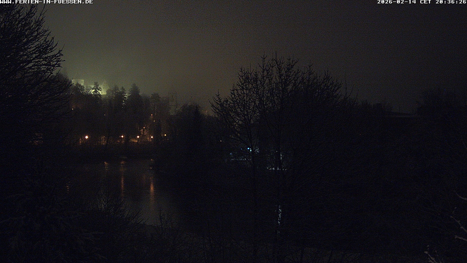 Archiv Foto Webcam Füssen: Blick auf Lech und Hohes Schloss
