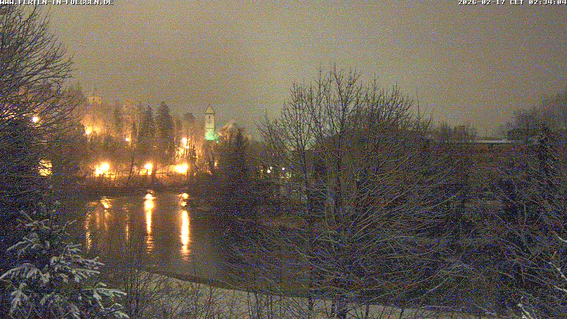 Archiv Foto Webcam Füssen: Blick auf Lech und Hohes Schloss
