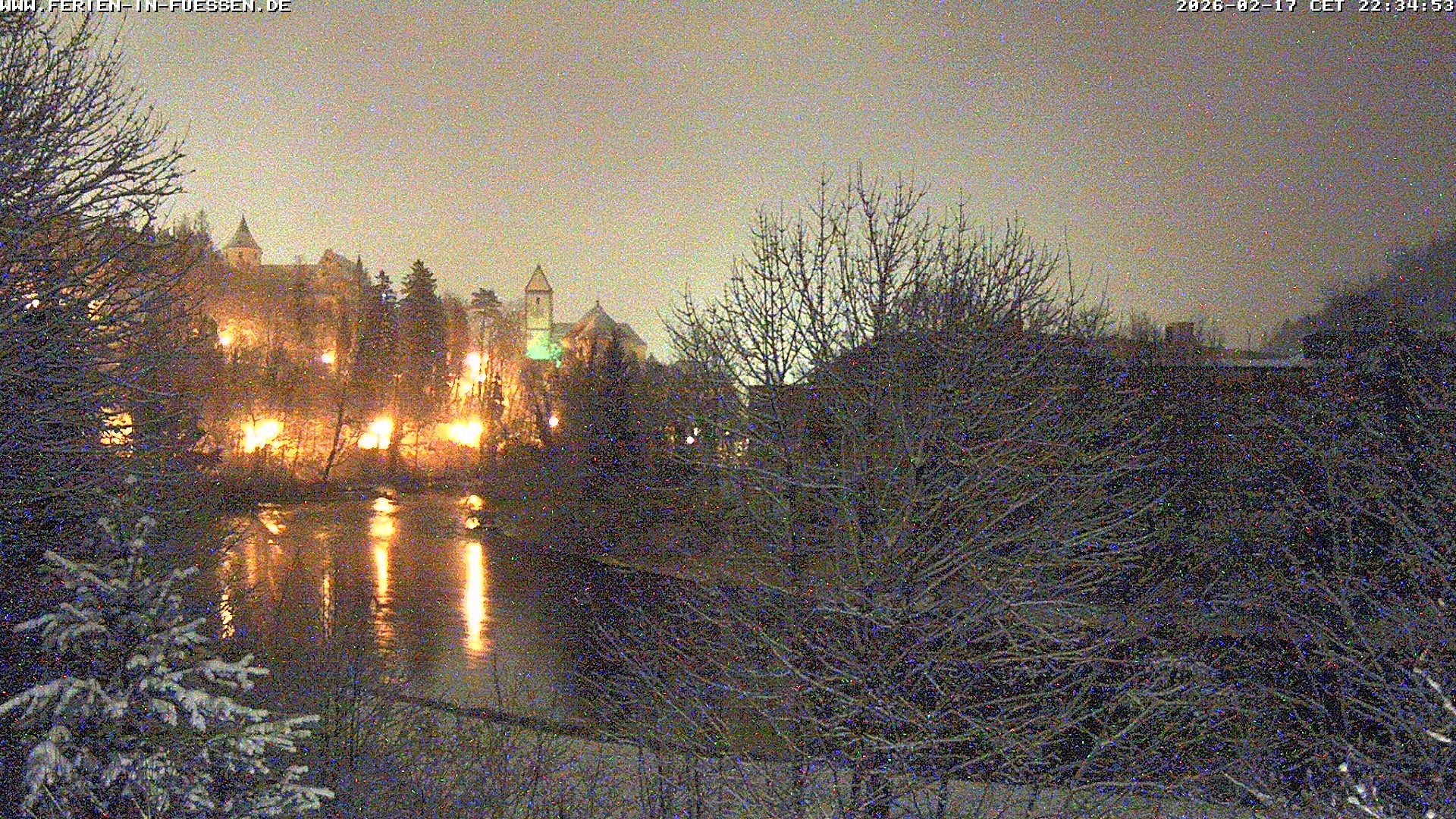 Archiv Foto Webcam Füssen: Blick auf Lech und Hohes Schloss