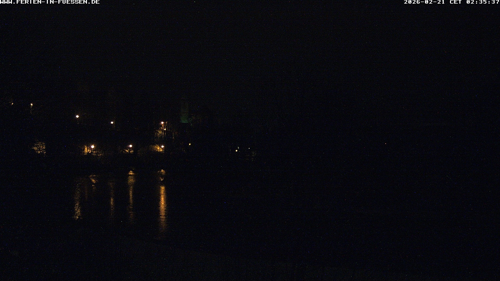 Archiv Foto Webcam Füssen: Blick auf Lech und Hohes Schloss