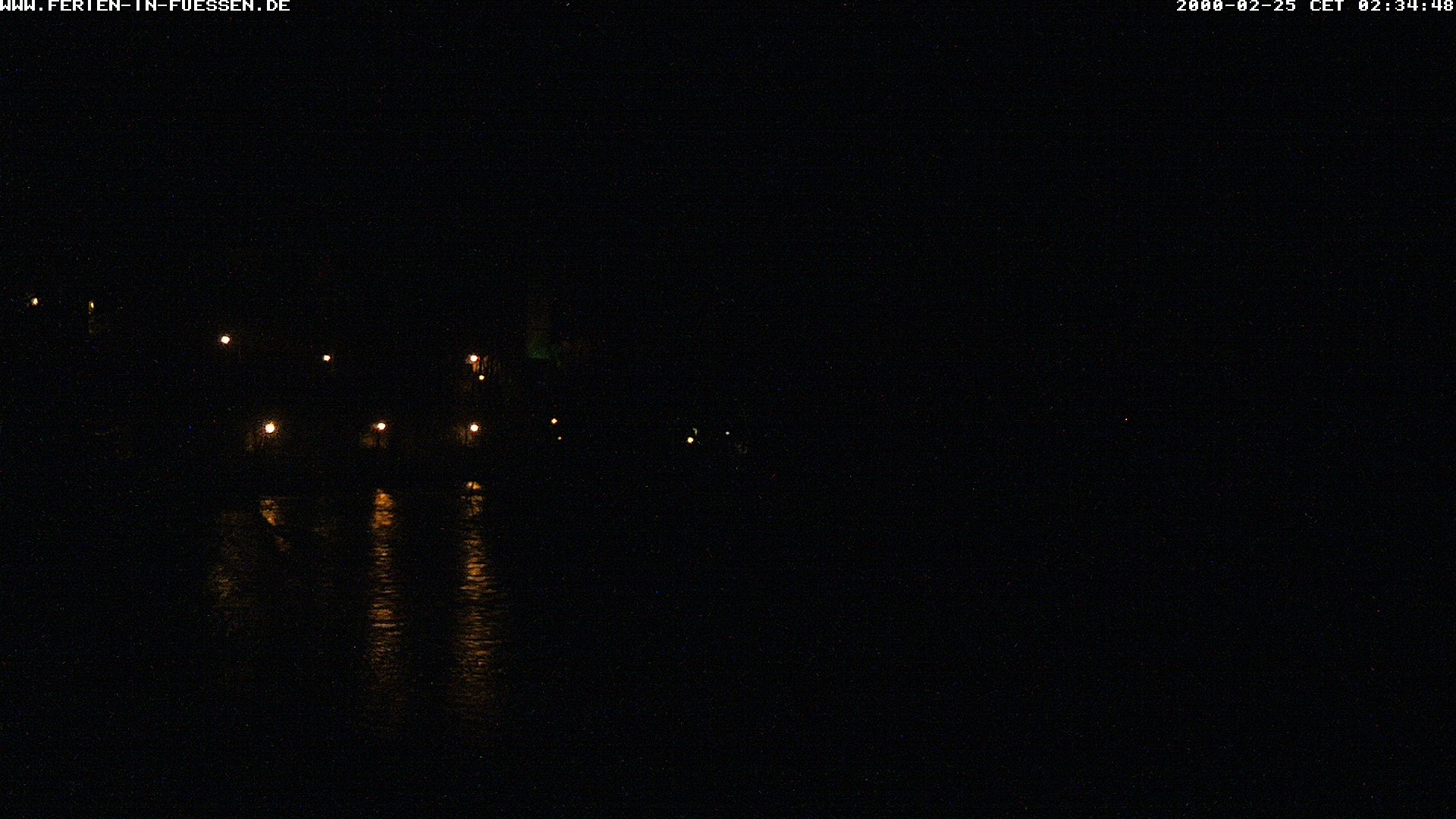 Archiv Foto Webcam Füssen: Blick auf Lech und Hohes Schloss