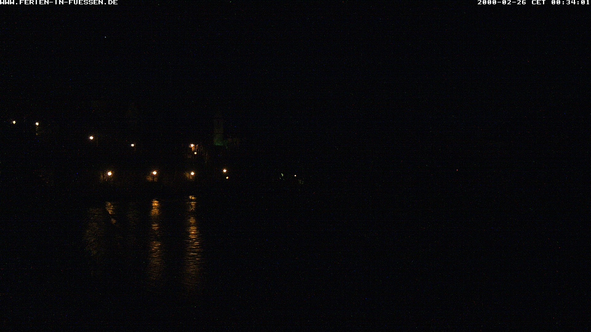 Archiv Foto Webcam Füssen: Blick auf Lech und Hohes Schloss