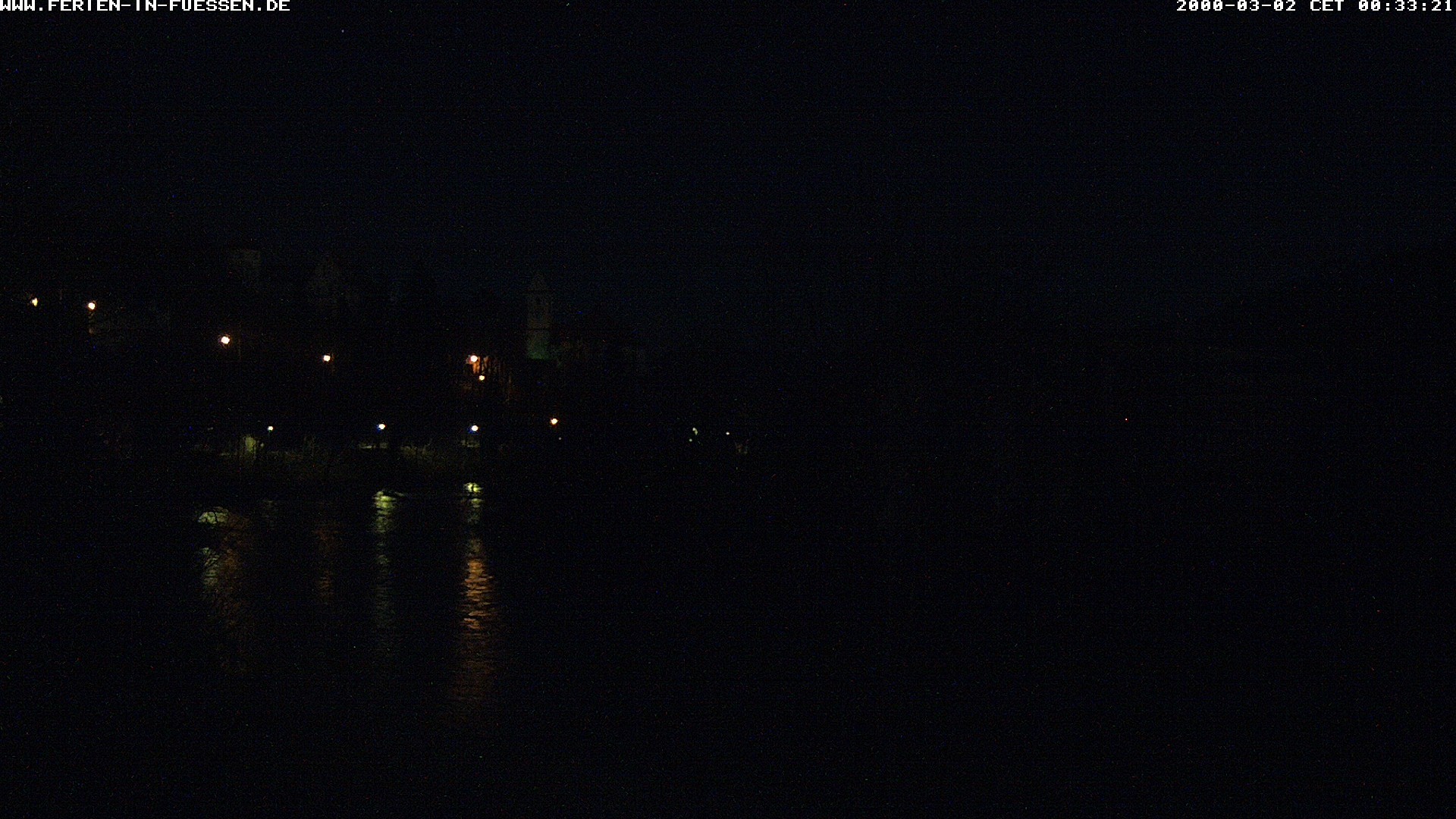 Archiv Foto Webcam Füssen: Blick auf Lech und Hohes Schloss