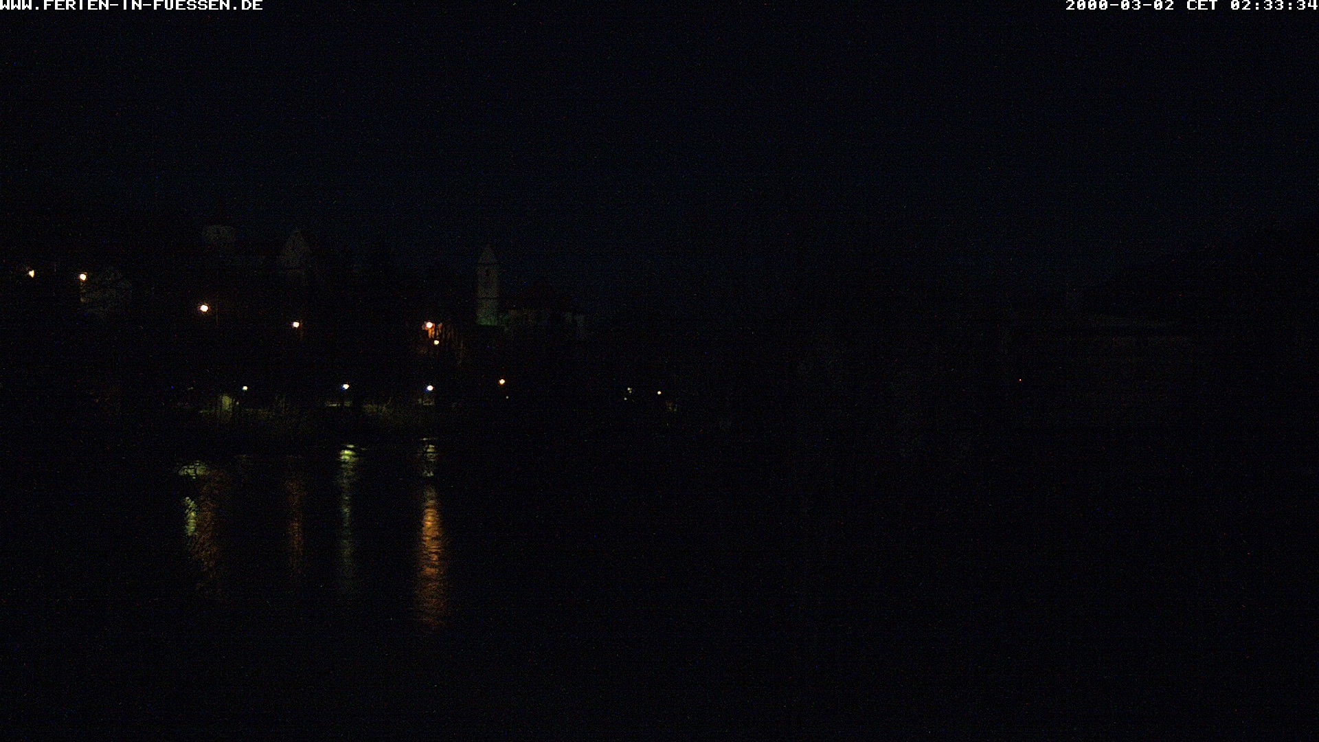 Archiv Foto Webcam Füssen: Blick auf Lech und Hohes Schloss