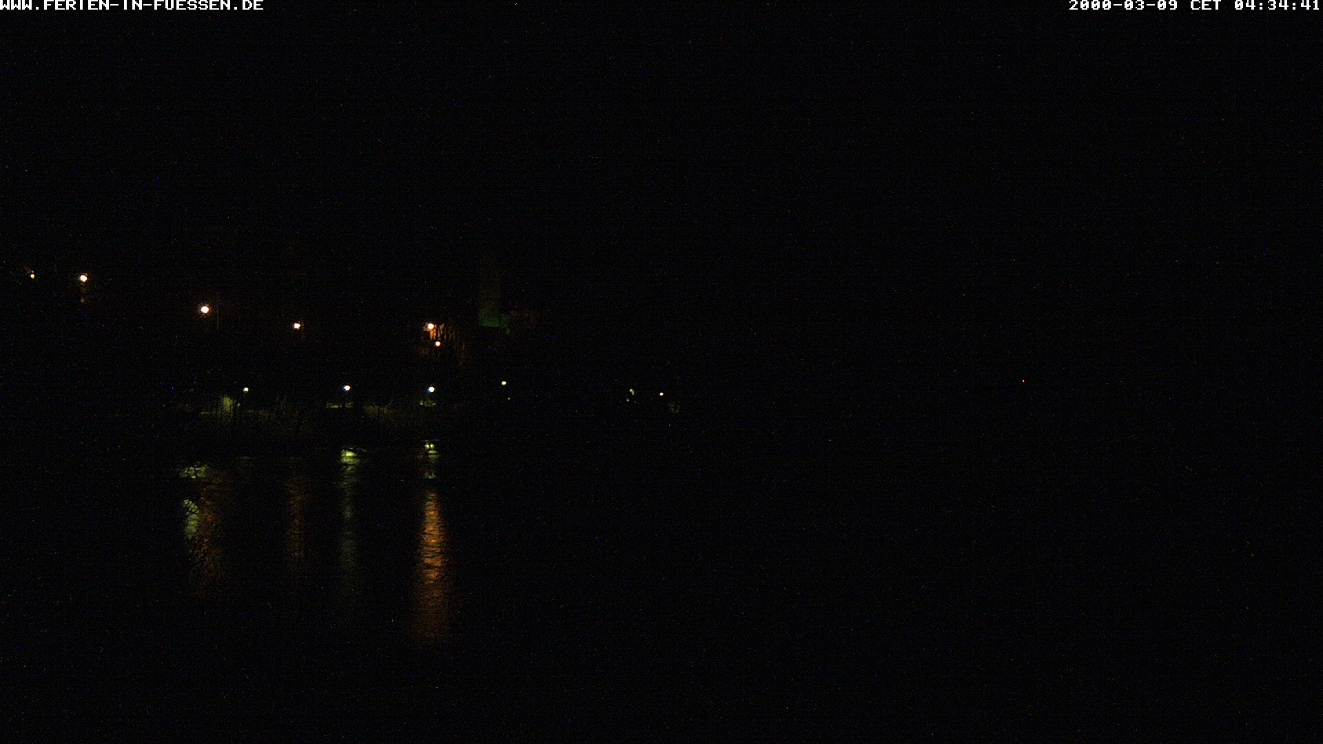 Archiv Foto Webcam Füssen: Blick auf Lech und Hohes Schloss