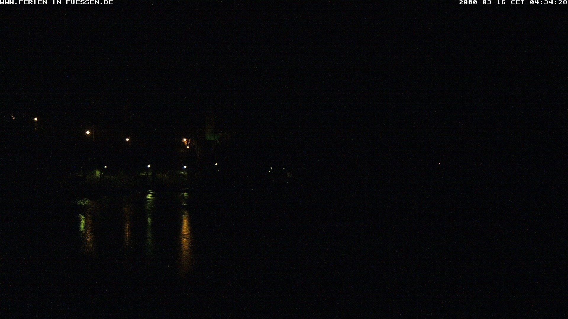 Archiv Foto Webcam Füssen: Blick auf Lech und Hohes Schloss