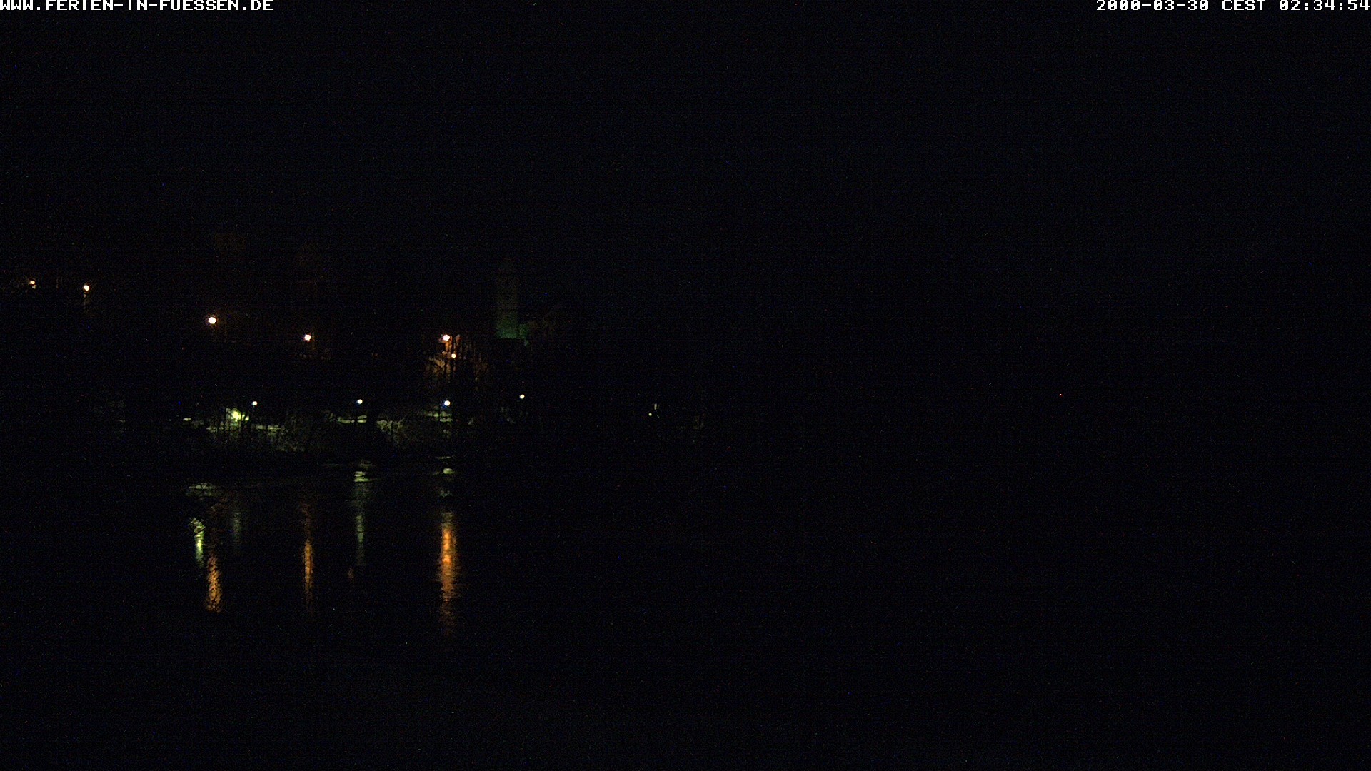 Archiv Foto Webcam Füssen: Blick auf Lech und Hohes Schloss