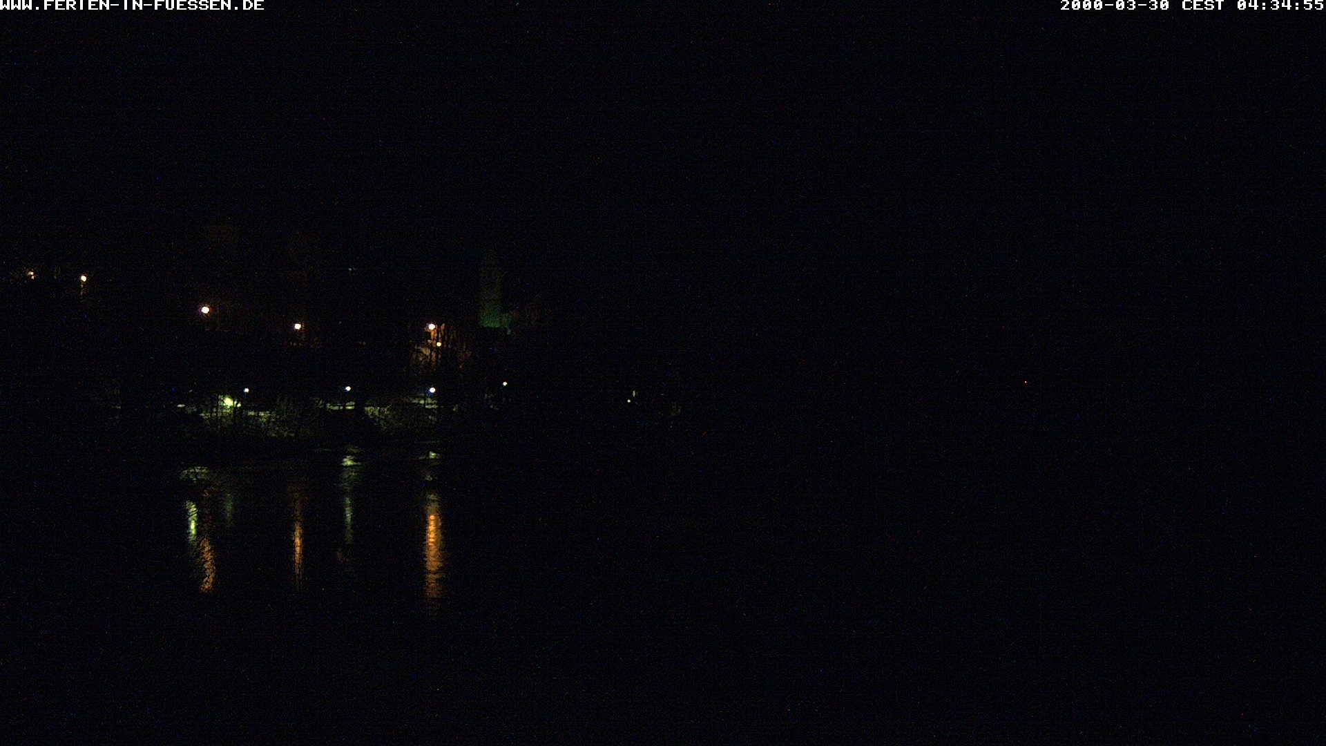 Archiv Foto Webcam Füssen: Blick auf Lech und Hohes Schloss