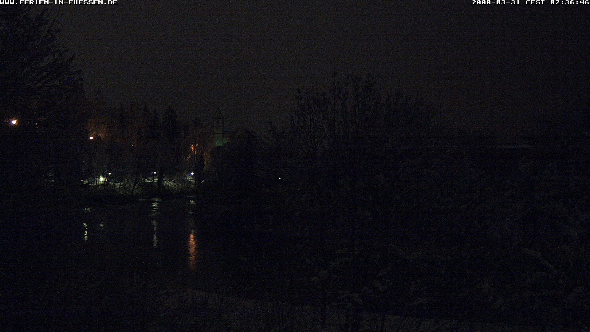 Archiv Foto Webcam Füssen: Blick auf Lech und Hohes Schloss