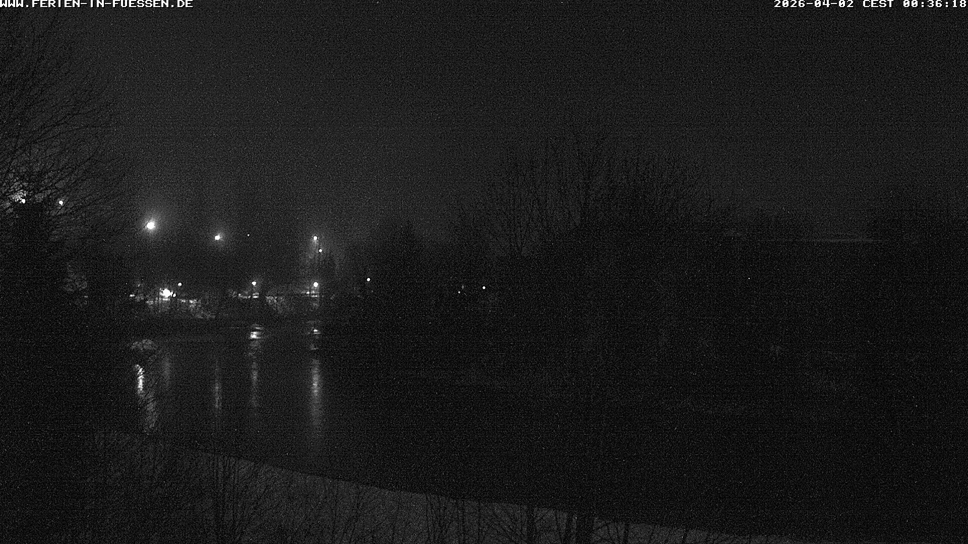 Archiv Foto Webcam Füssen: Blick auf Lech und Hohes Schloss