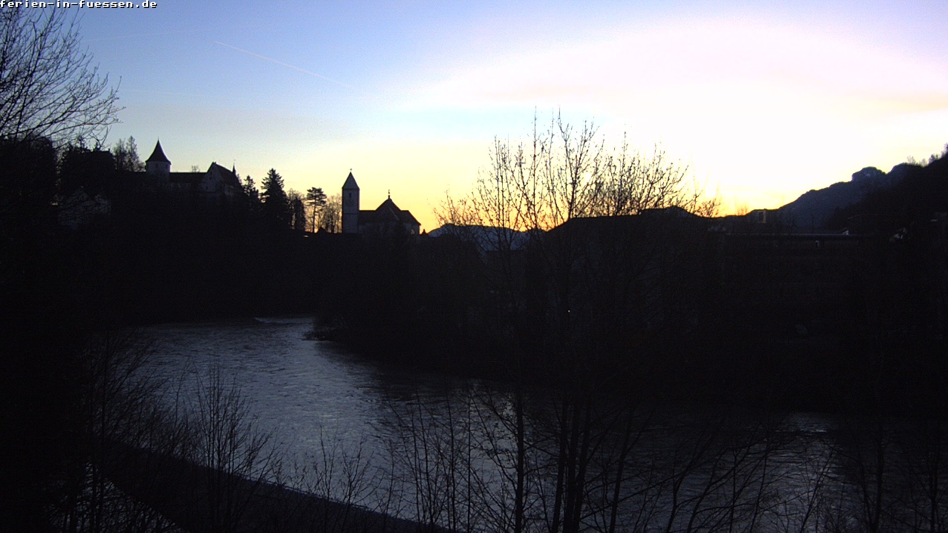 Archiv Foto Webcam Füssen: Blick auf Lech und Hohes Schloss