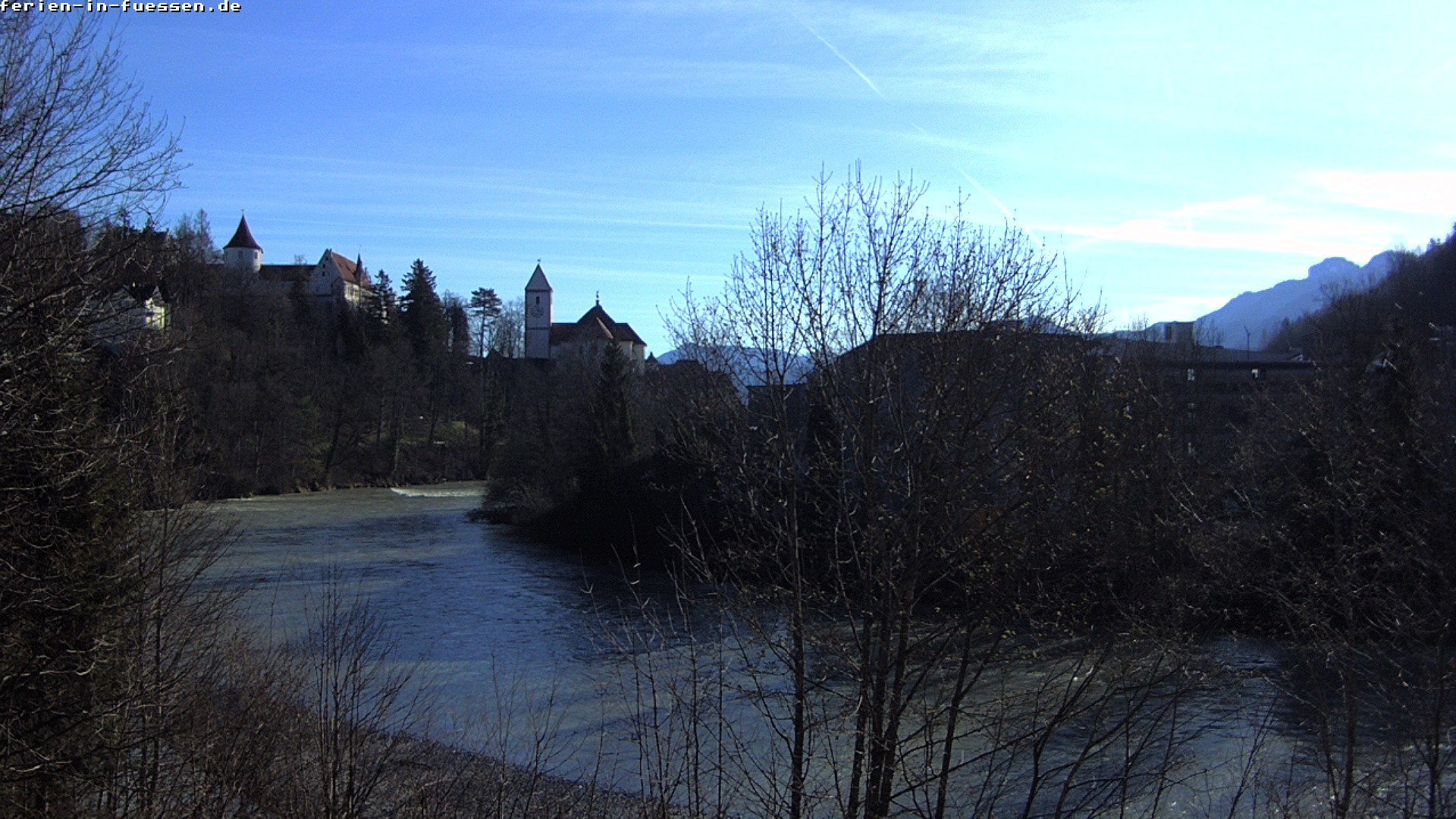 Archiv Foto Webcam Füssen: Blick auf Lech und Hohes Schloss