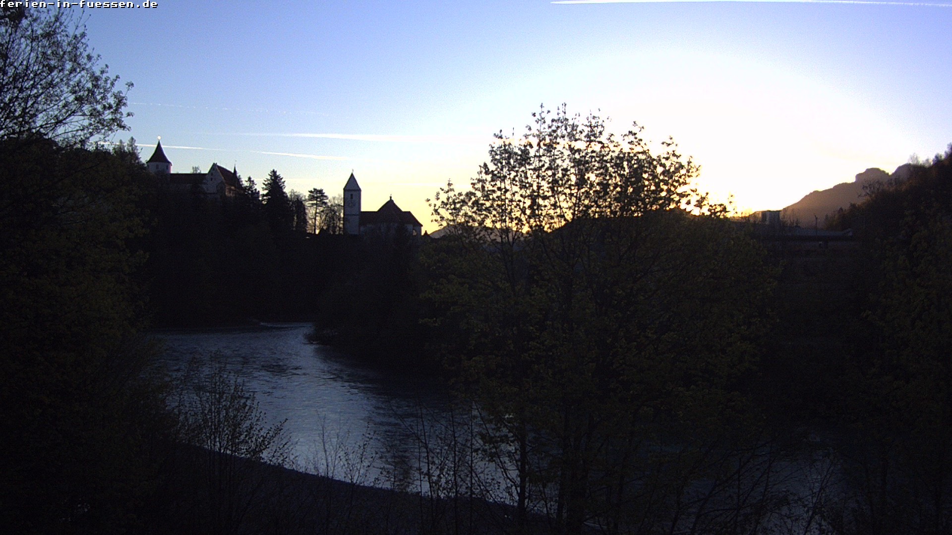 Archiv Foto Webcam Füssen: Blick auf Lech und Hohes Schloss