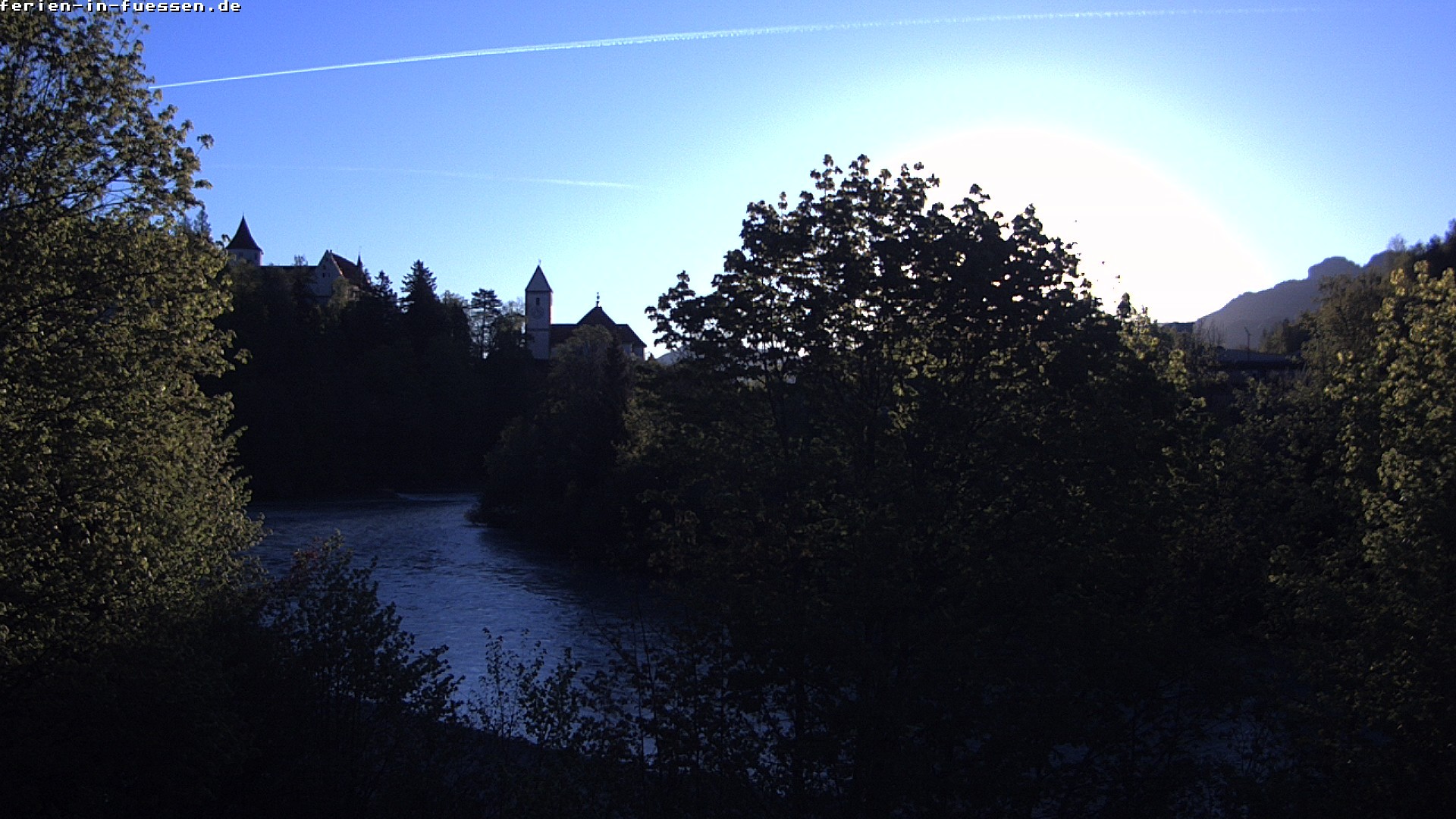 Archiv Foto Webcam Füssen: Blick auf Lech und Hohes Schloss