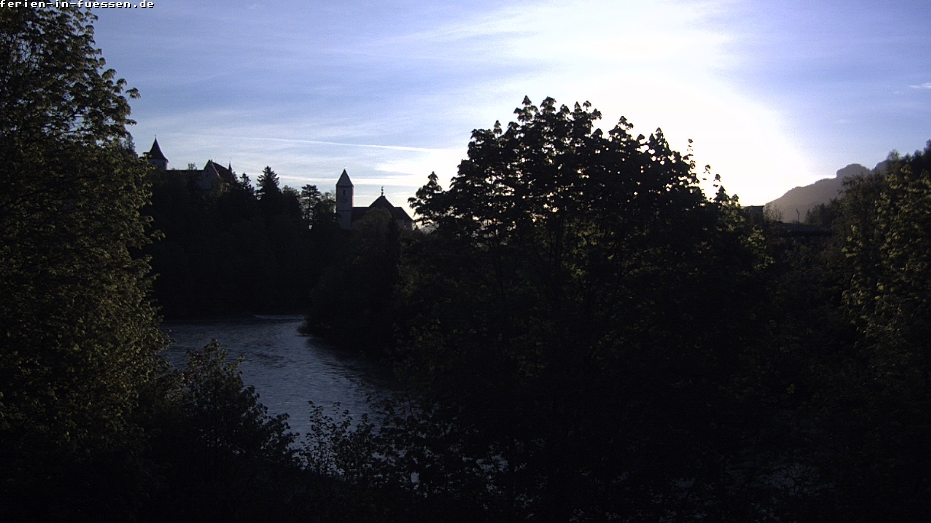 Archiv Foto Webcam Füssen: Blick auf Lech und Hohes Schloss