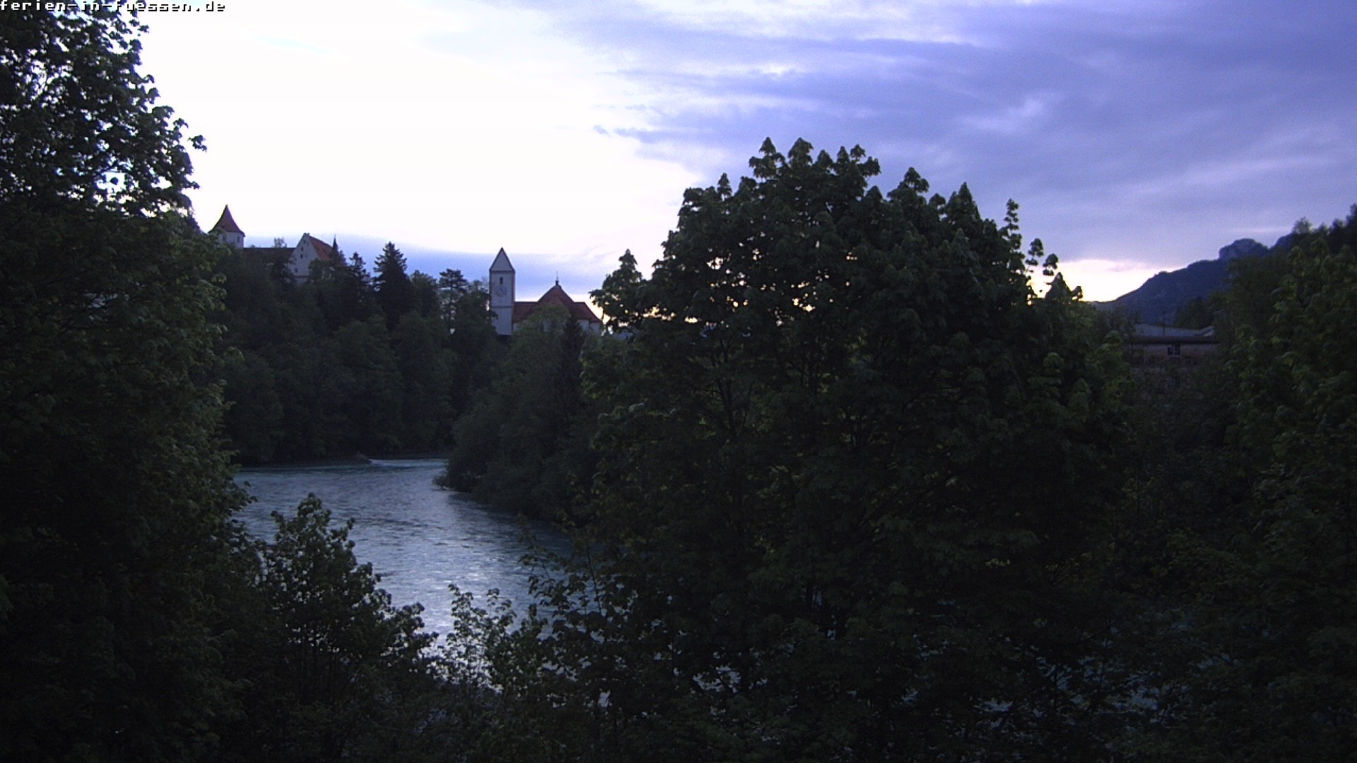 Archiv Foto Webcam Füssen: Blick auf Lech und Hohes Schloss