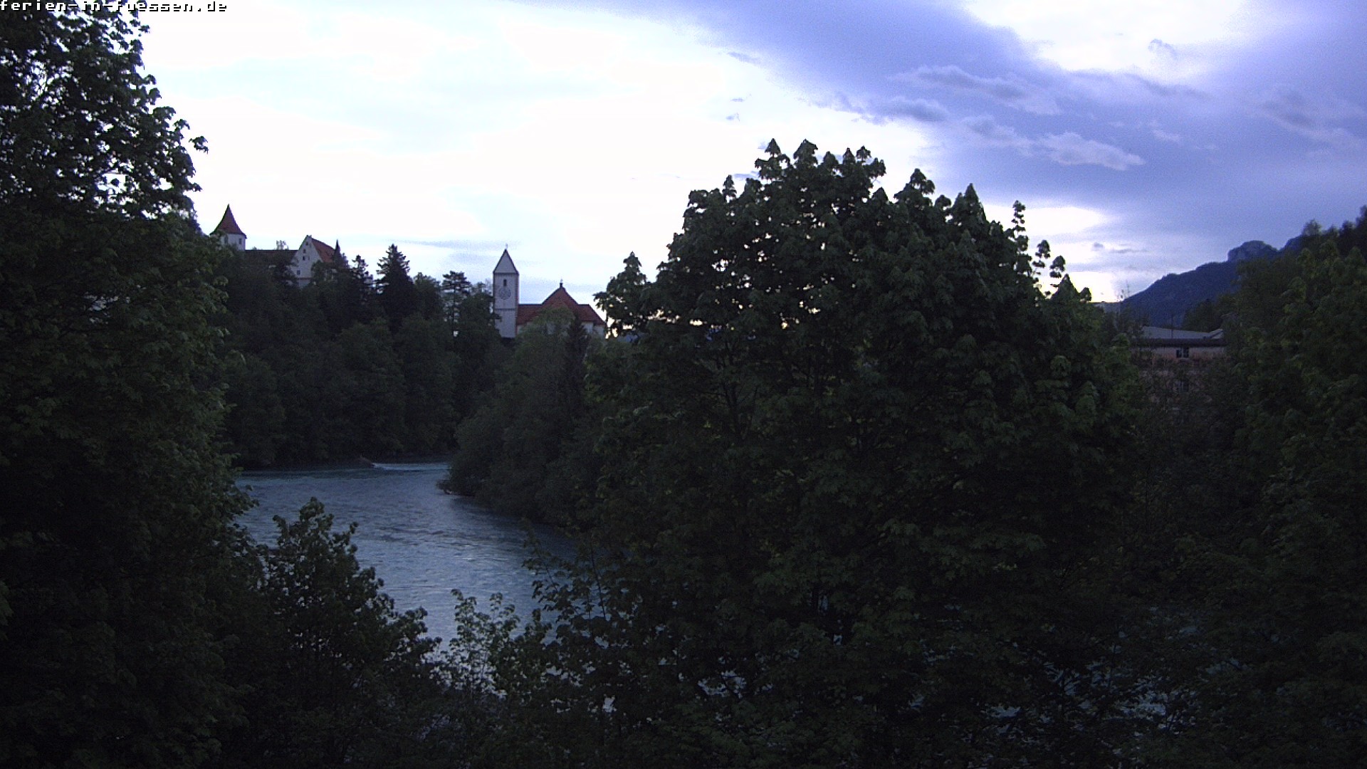 Archiv Foto Webcam Füssen: Blick auf Lech und Hohes Schloss