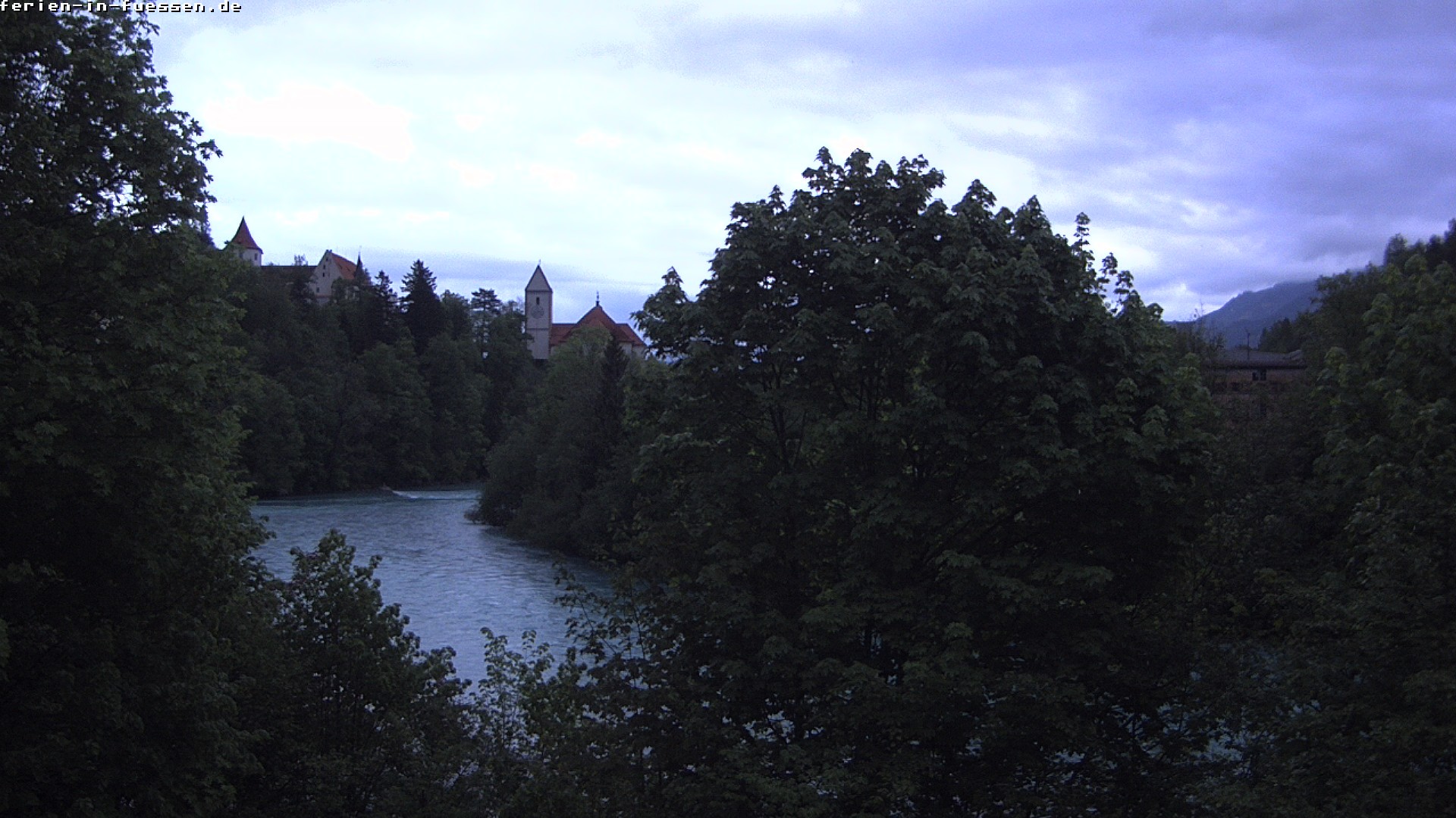 Archiv Foto Webcam Füssen: Blick auf Lech und Hohes Schloss