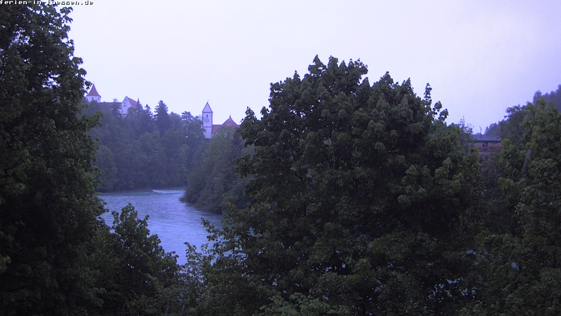 Archiv Foto Webcam Füssen: Blick auf Lech und Hohes Schloss