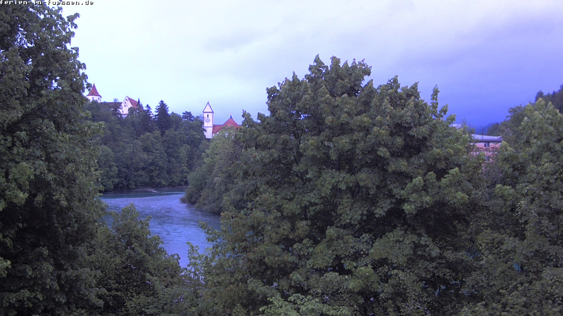 Archiv Foto Webcam Füssen: Blick auf Lech und Hohes Schloss