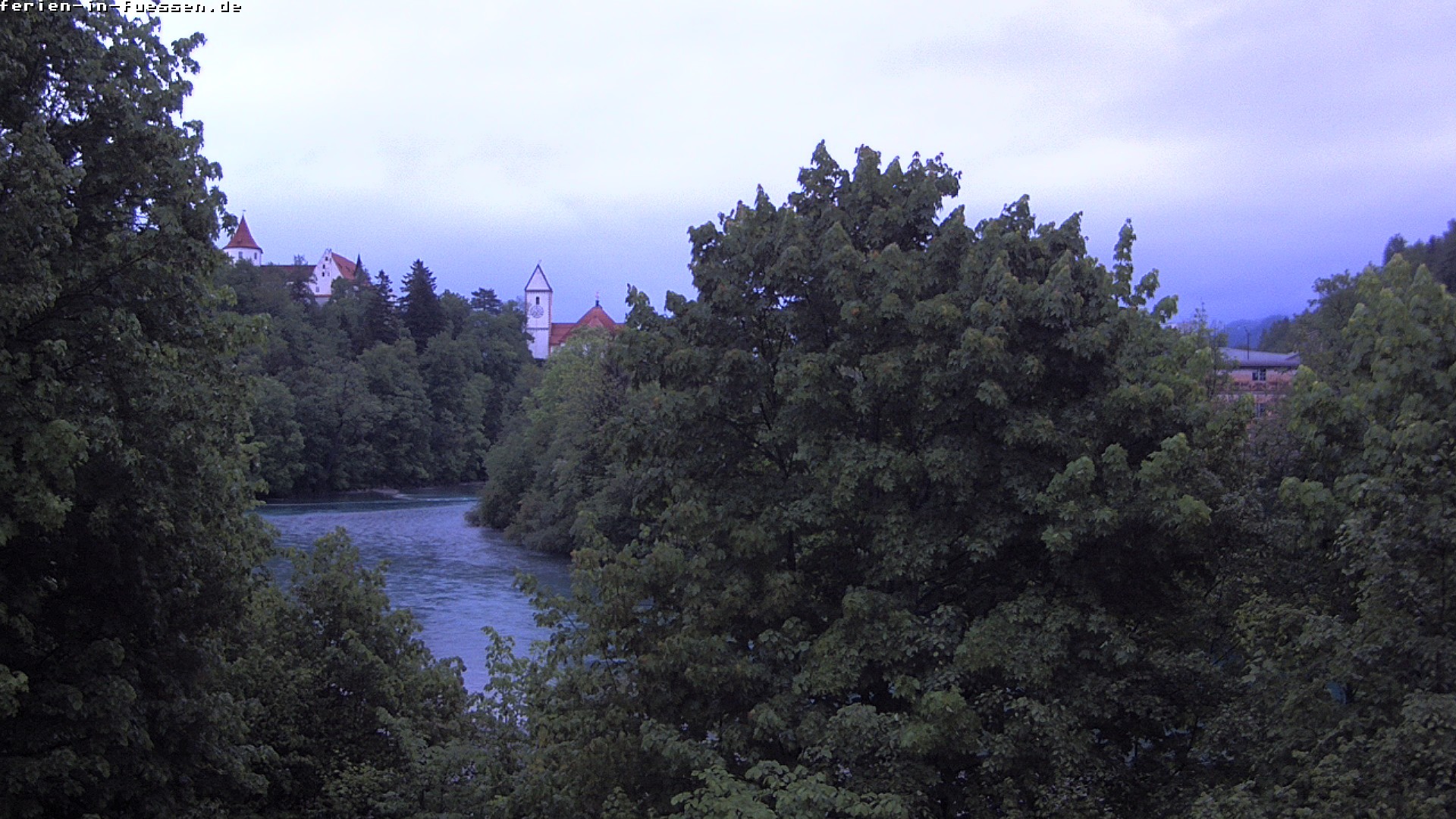 Archiv Foto Webcam Füssen: Blick auf Lech und Hohes Schloss