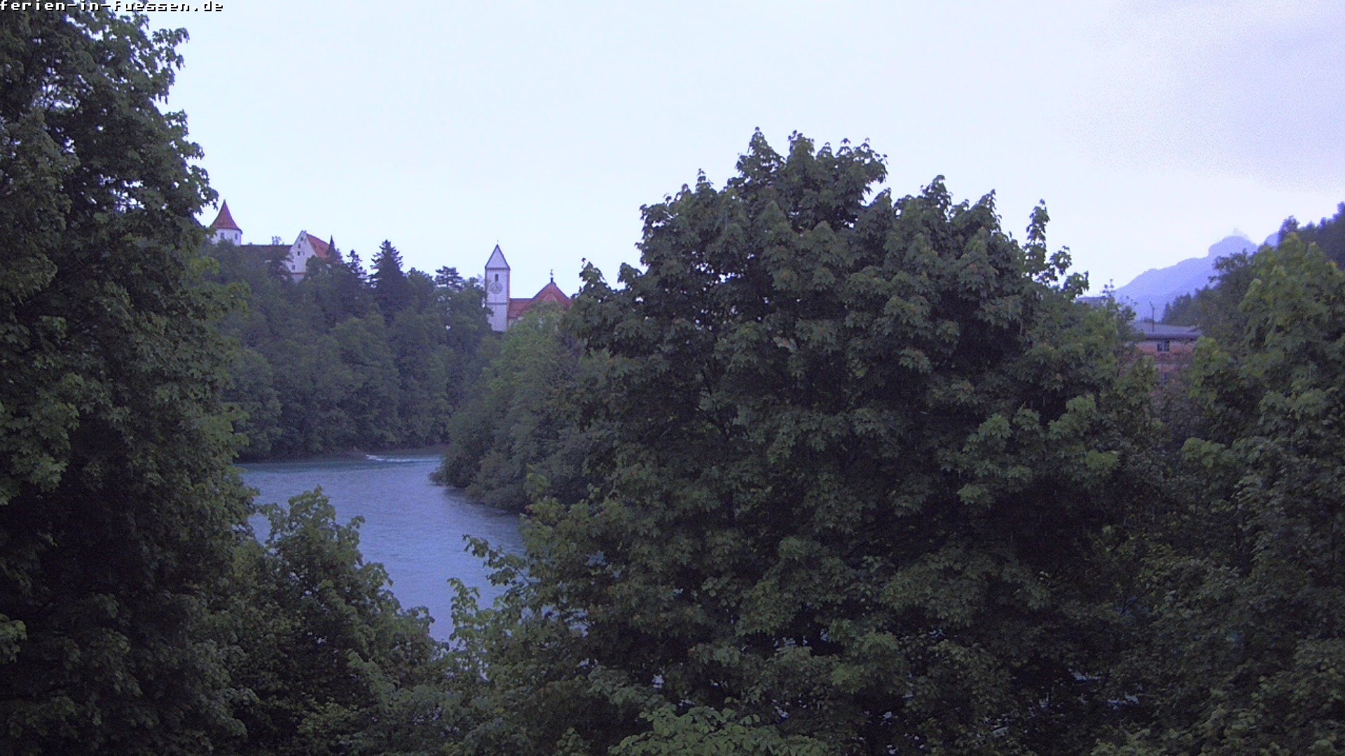 Archiv Foto Webcam Füssen: Blick auf Lech und Hohes Schloss
