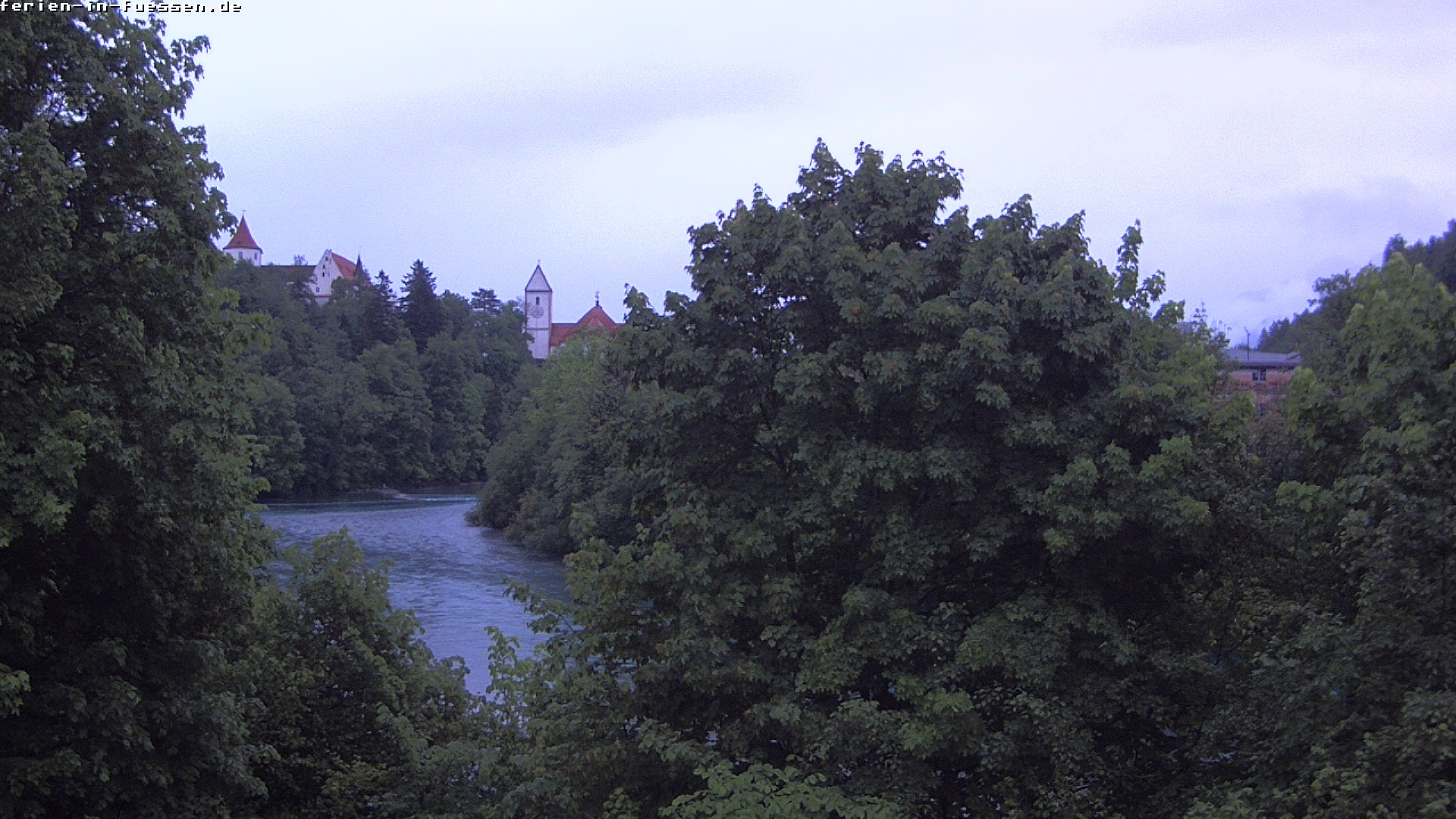 Archiv Foto Webcam Füssen: Blick auf Lech und Hohes Schloss