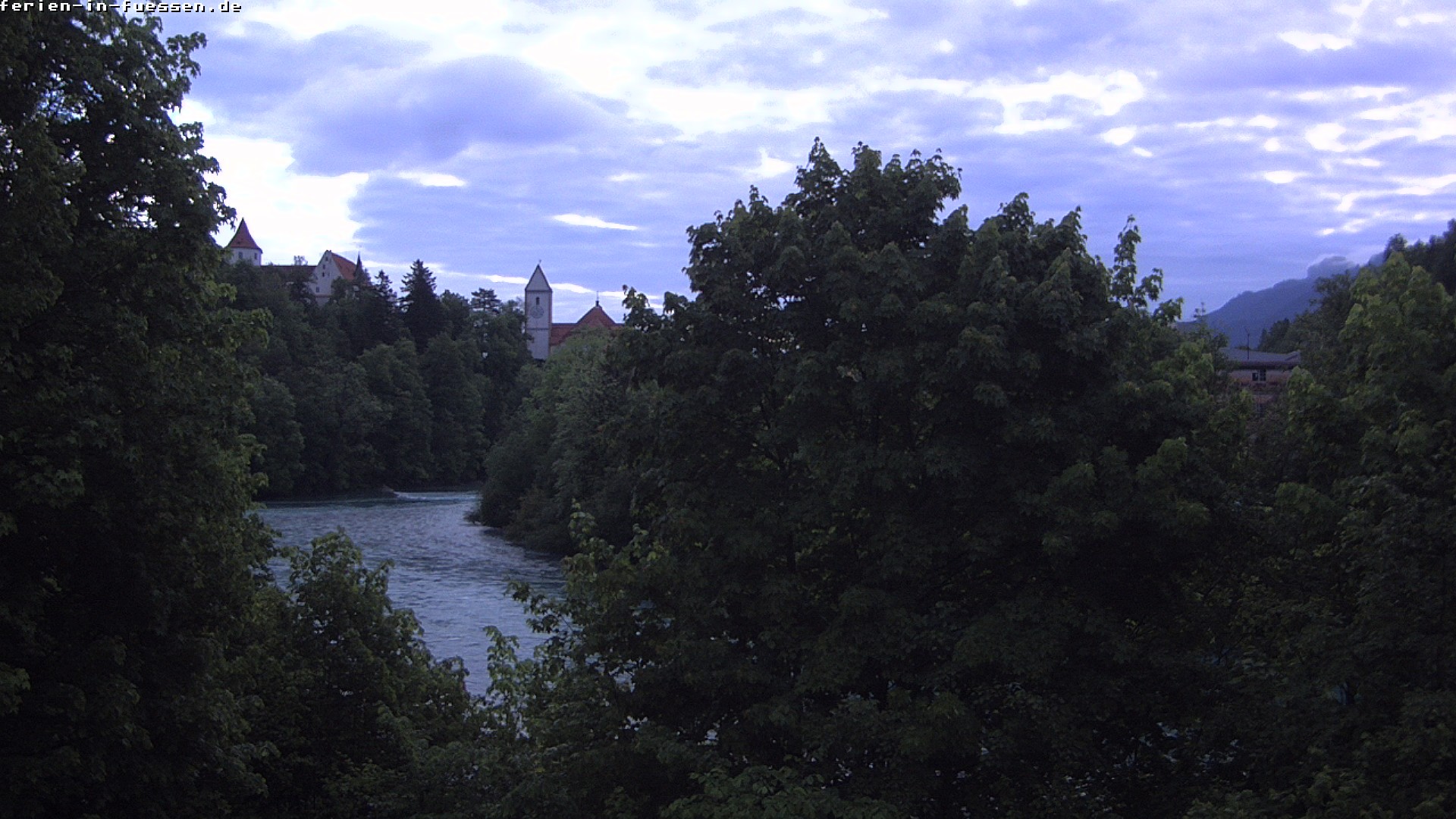 Archiv Foto Webcam Füssen: Blick auf Lech und Hohes Schloss