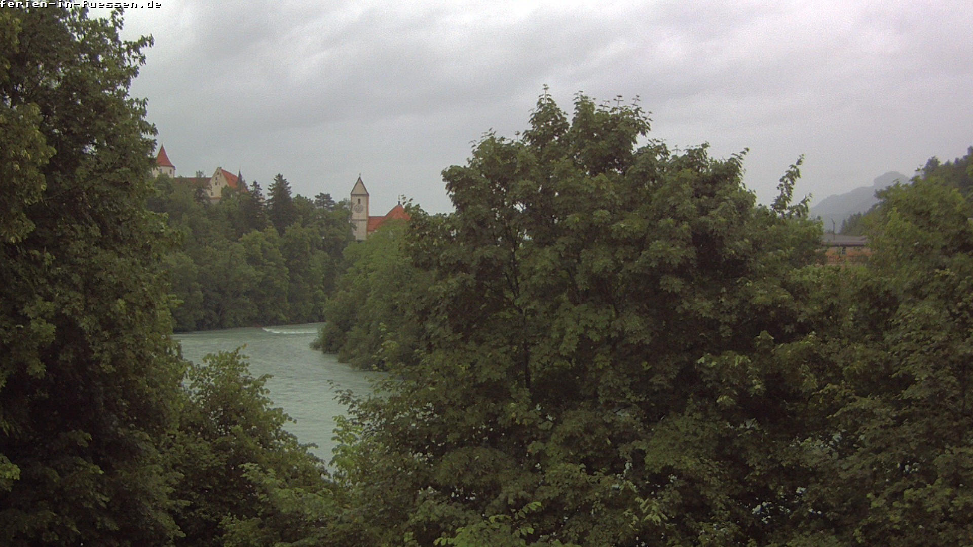 Archiv Foto Webcam Füssen: Blick auf Lech und Hohes Schloss