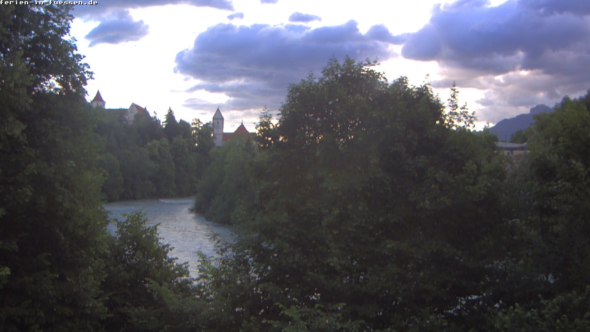 Archiv Foto Webcam Füssen: Blick auf Lech und Hohes Schloss