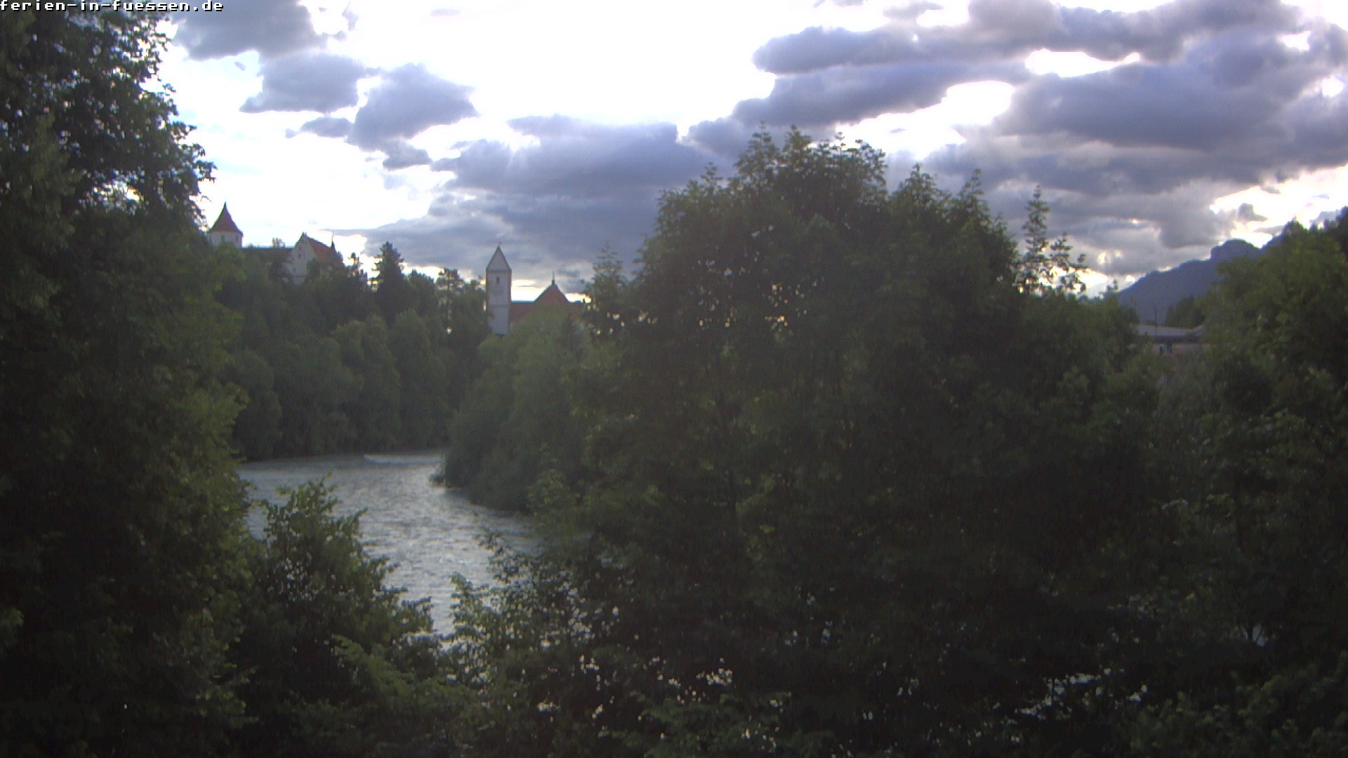 Archiv Foto Webcam Füssen: Blick auf Lech und Hohes Schloss