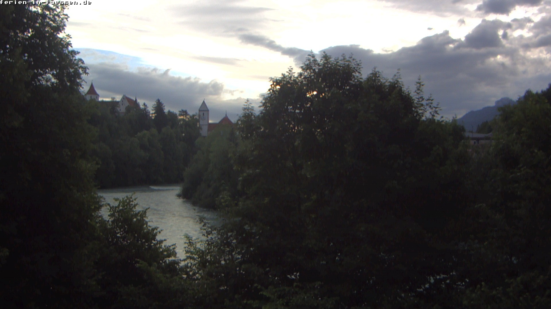 Archiv Foto Webcam Füssen: Blick auf Lech und Hohes Schloss