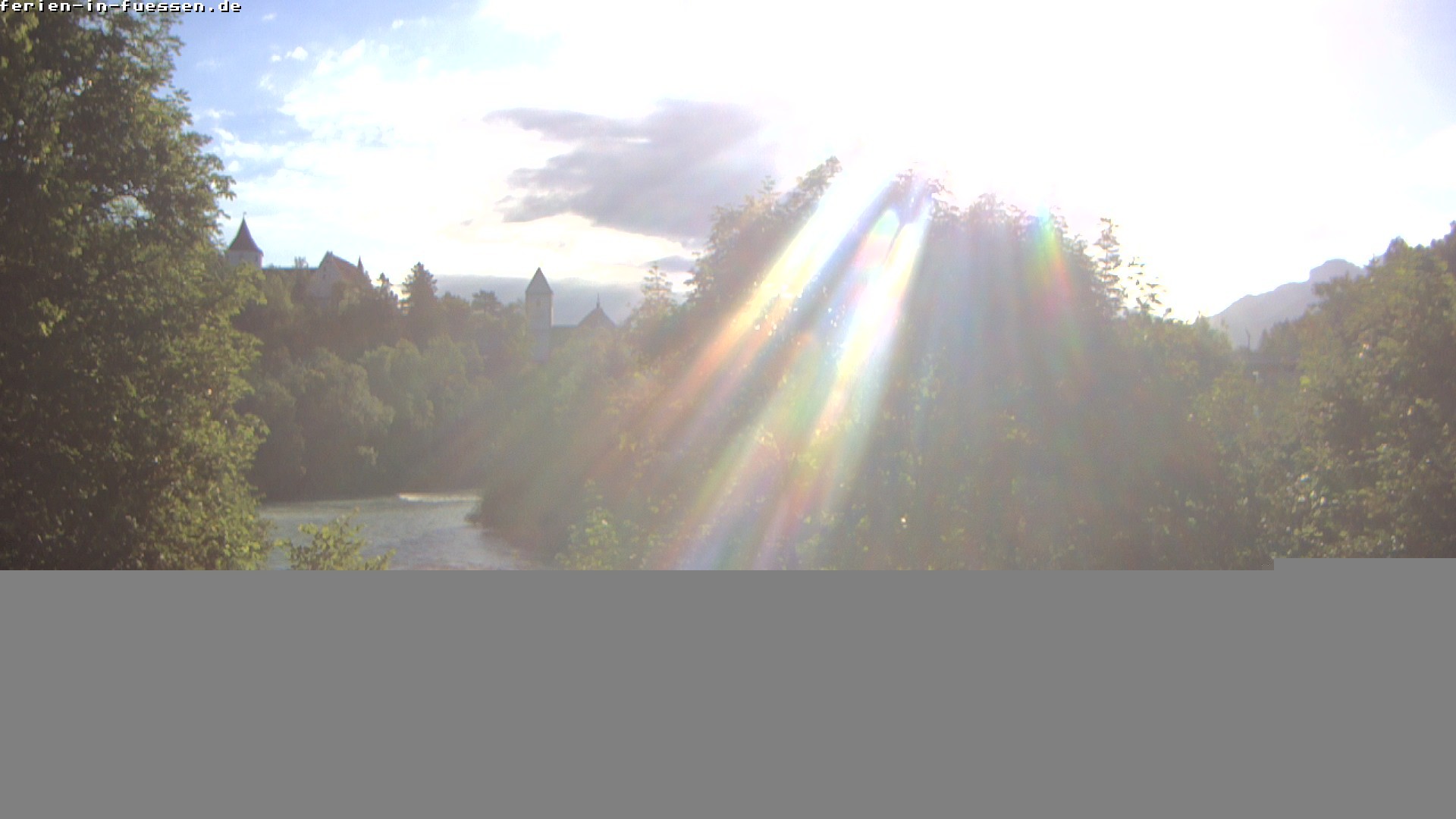 Archiv Foto Webcam Füssen: Blick auf Lech und Hohes Schloss