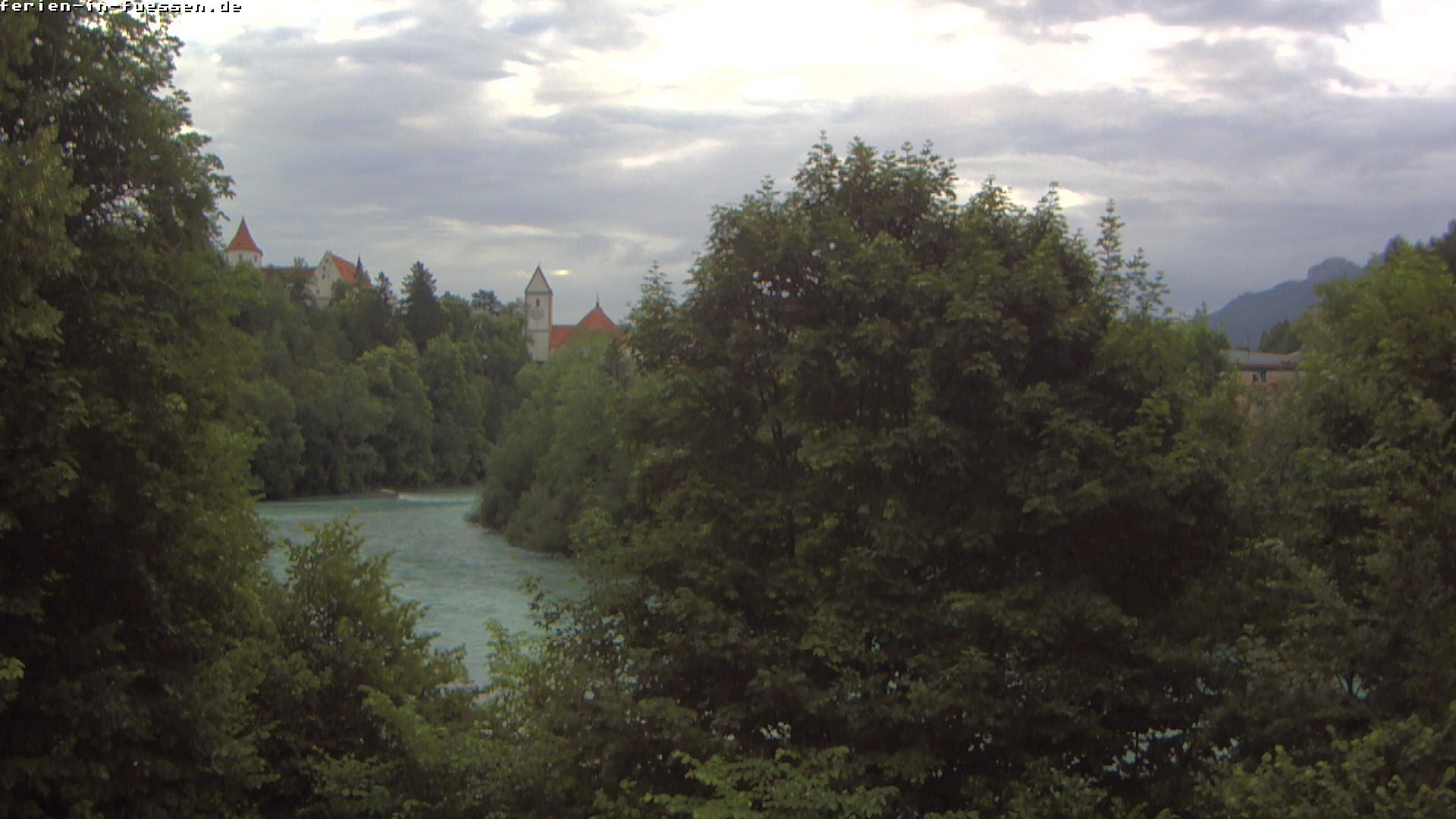 Archiv Foto Webcam Füssen: Blick auf Lech und Hohes Schloss
