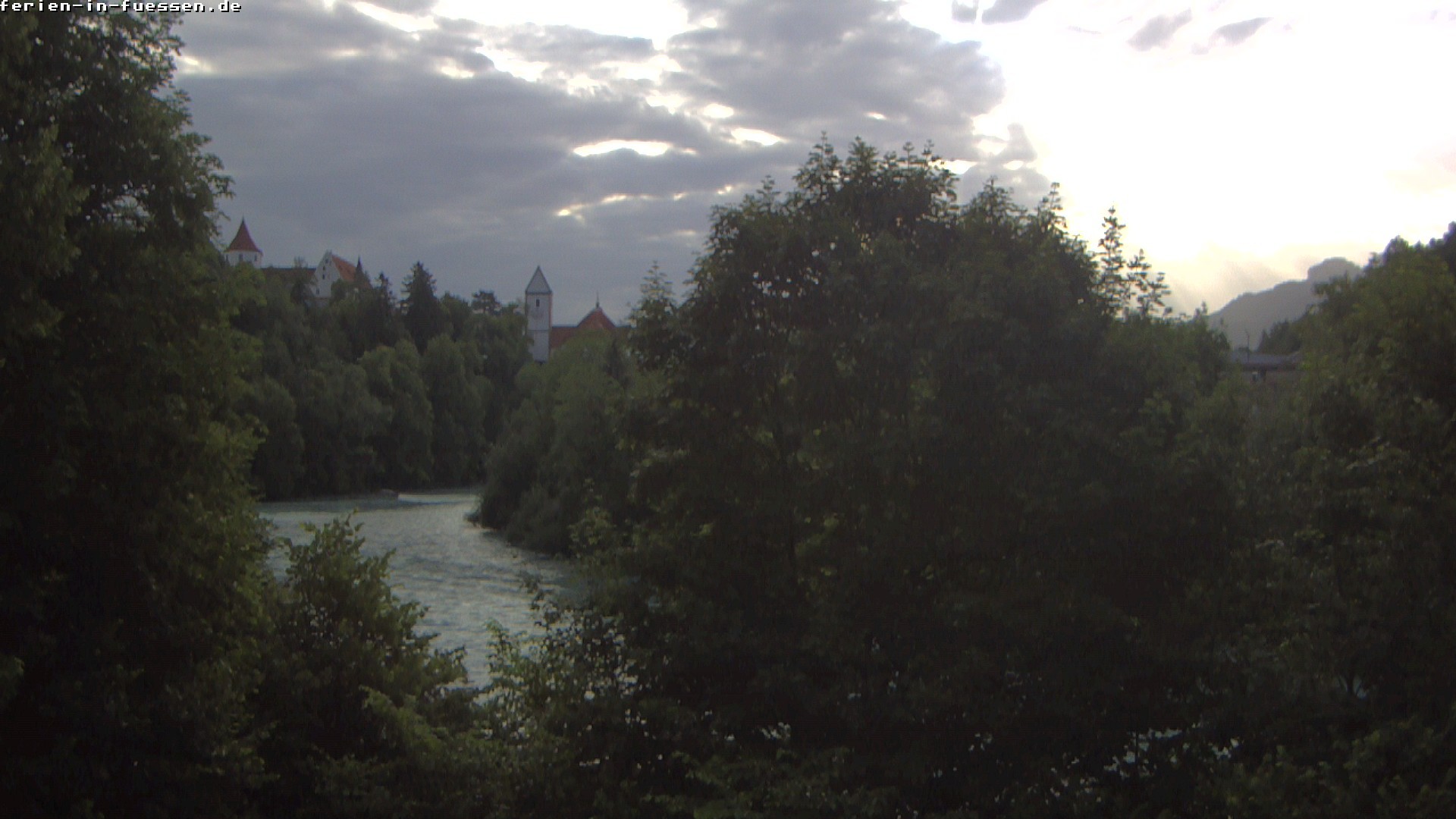 Archiv Foto Webcam Füssen: Blick auf Lech und Hohes Schloss