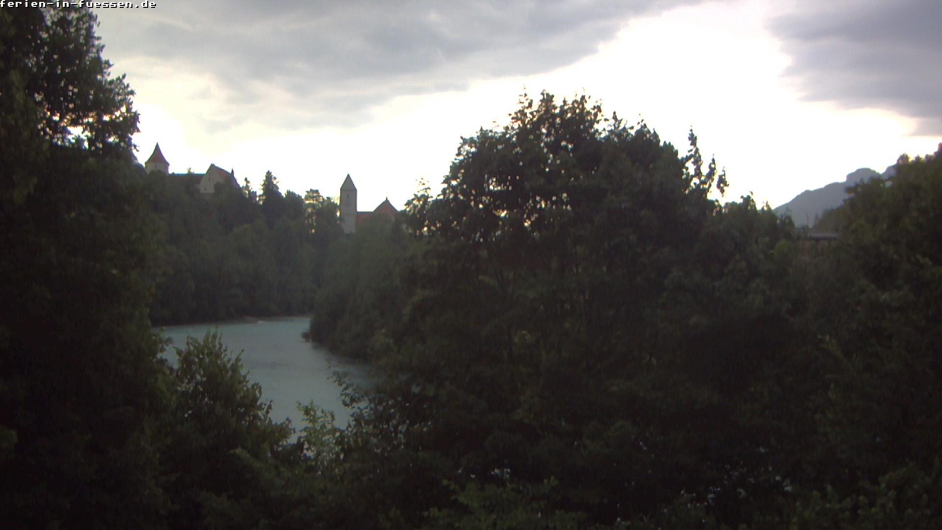 Archiv Foto Webcam Füssen: Blick auf Lech und Hohes Schloss
